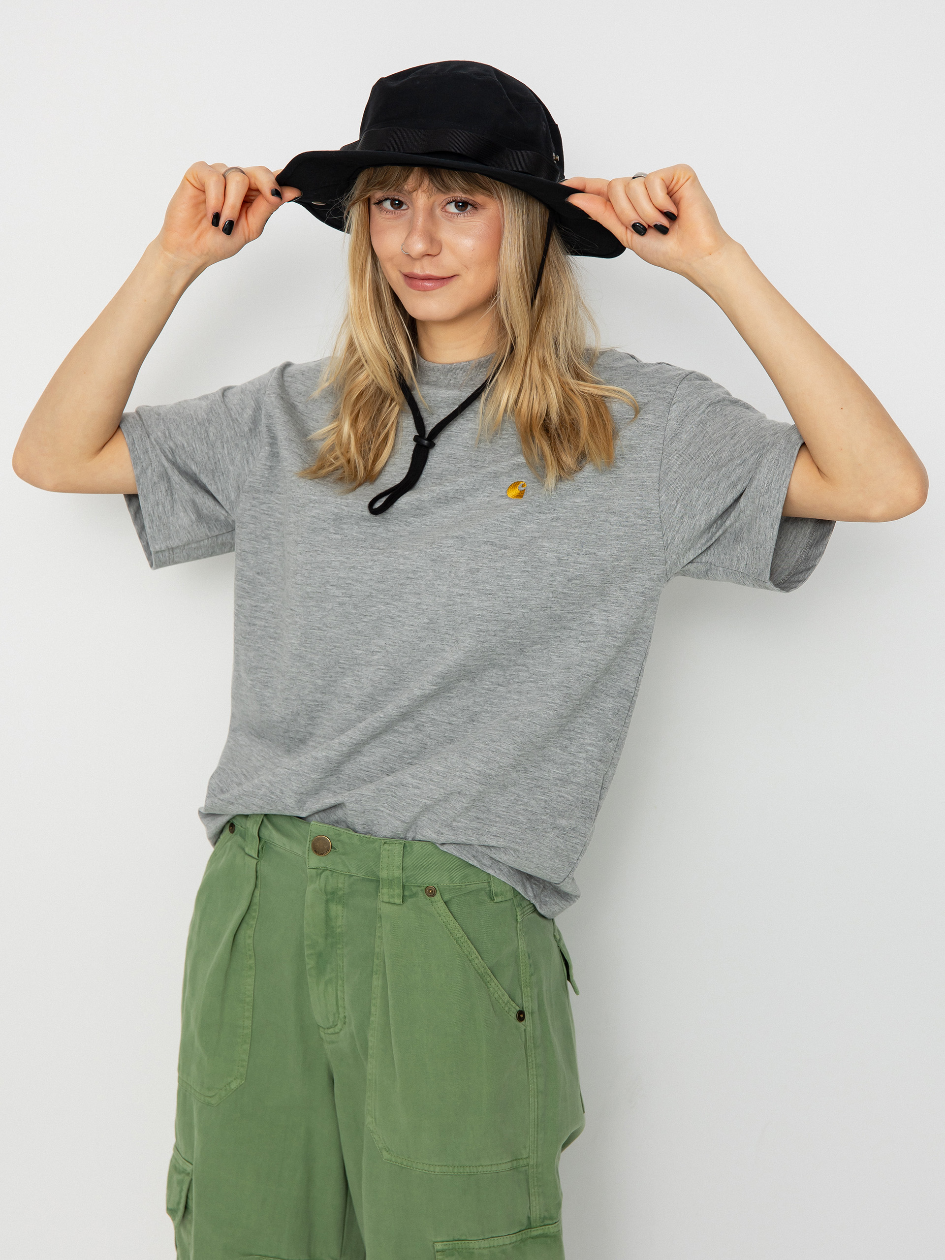 Carhartt WIP Chase Wmn T-Shirt (grey heather/gold)