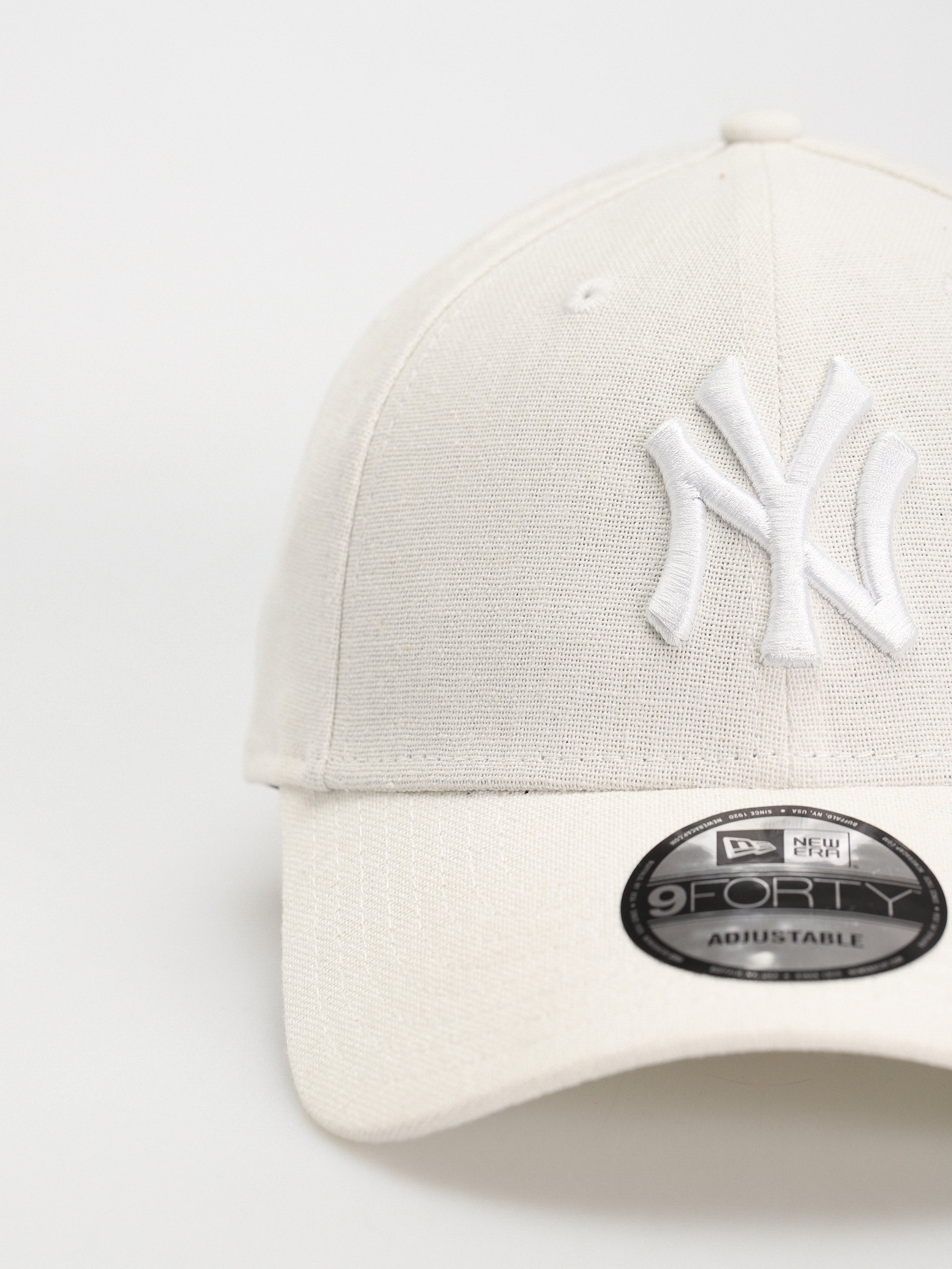 New Era Cap Linen 9Forty New York Yankess - white (white/white)