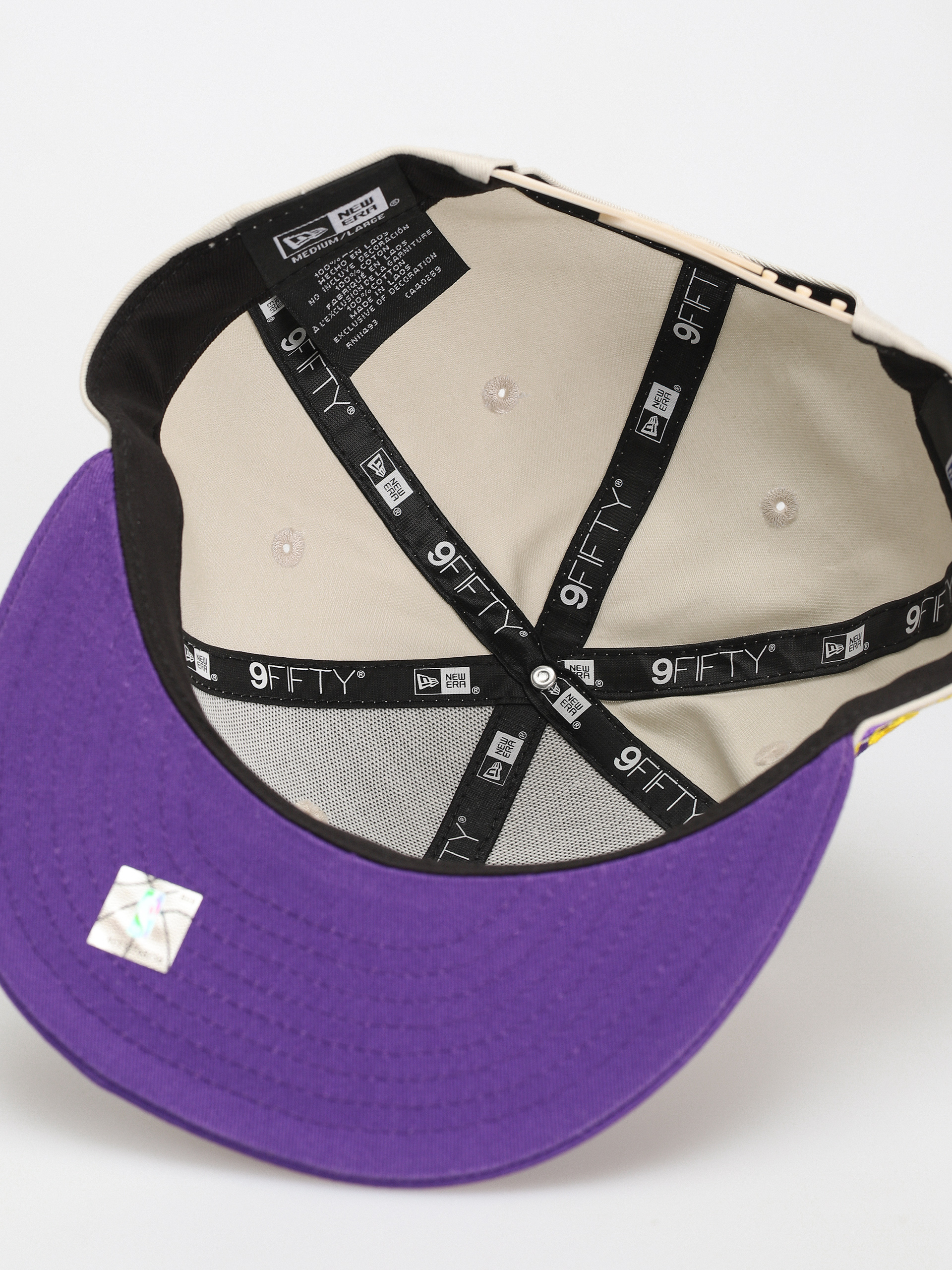 New Era NBA Logo 9Fifty Los Angeles Lakers Cap (ivory/purple)