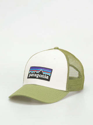 Patagonia Cap P-6 Logo LoPro Trucker (white buckhorn green)