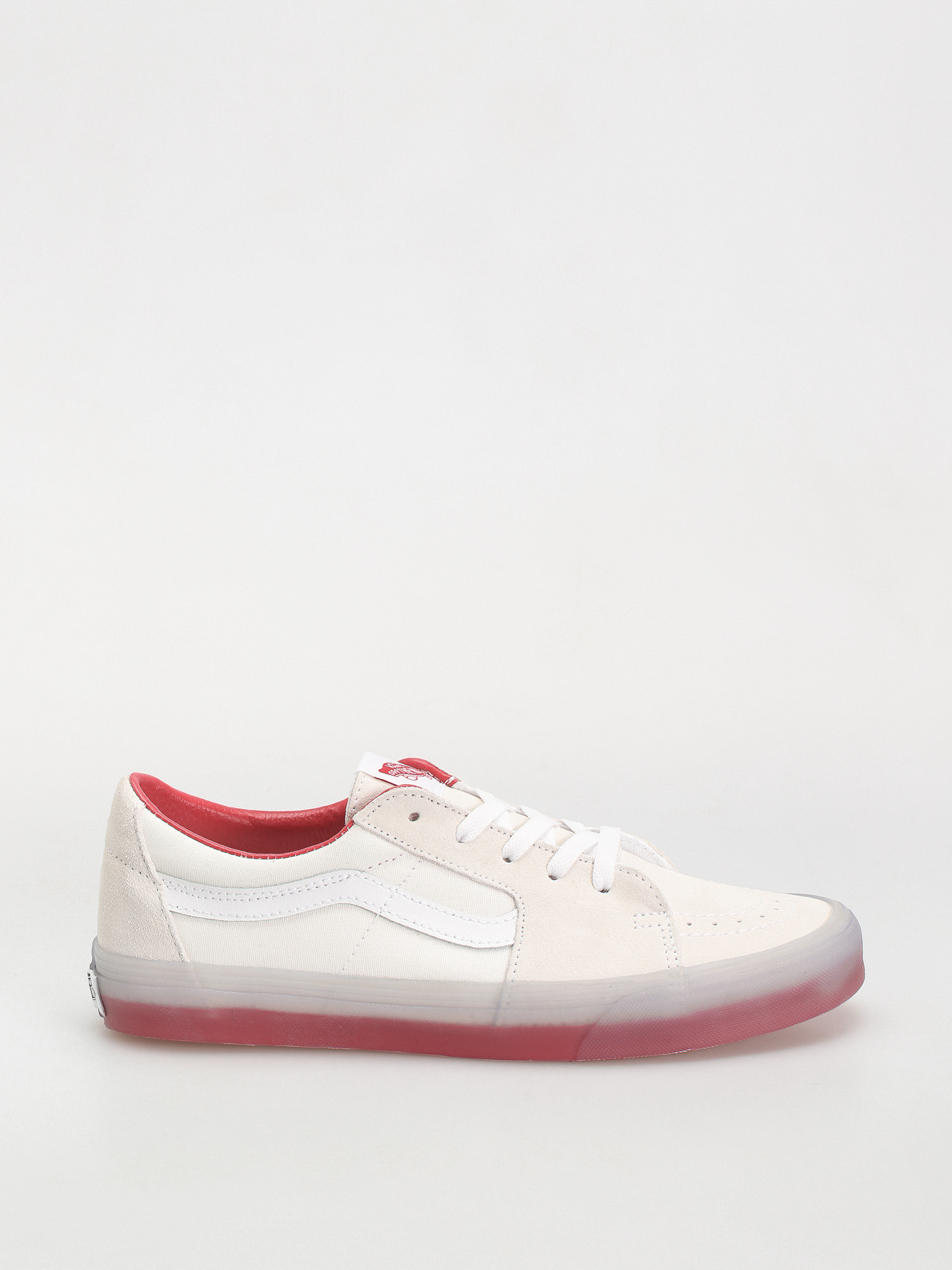 Vans Schuhe Sk8 Low (translucent sidewall white/red)