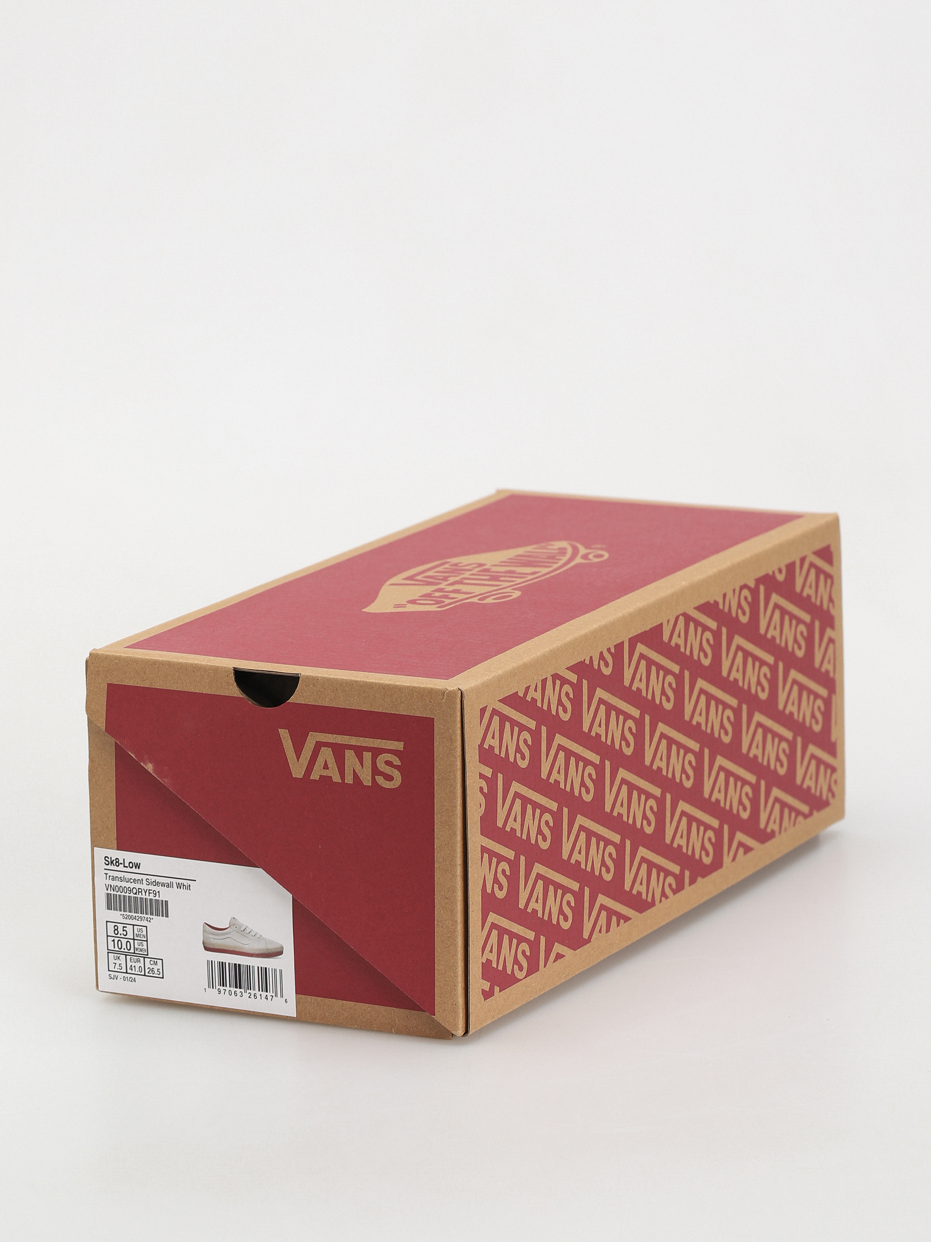 Vans Shoes Sk8 Low (translucent sidewall white/red)