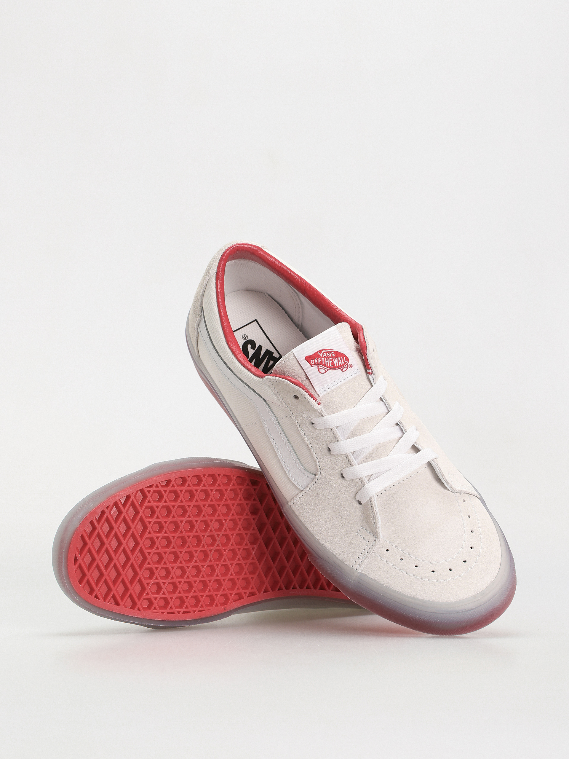Vans Shoes Sk8 Low (translucent sidewall white/red)