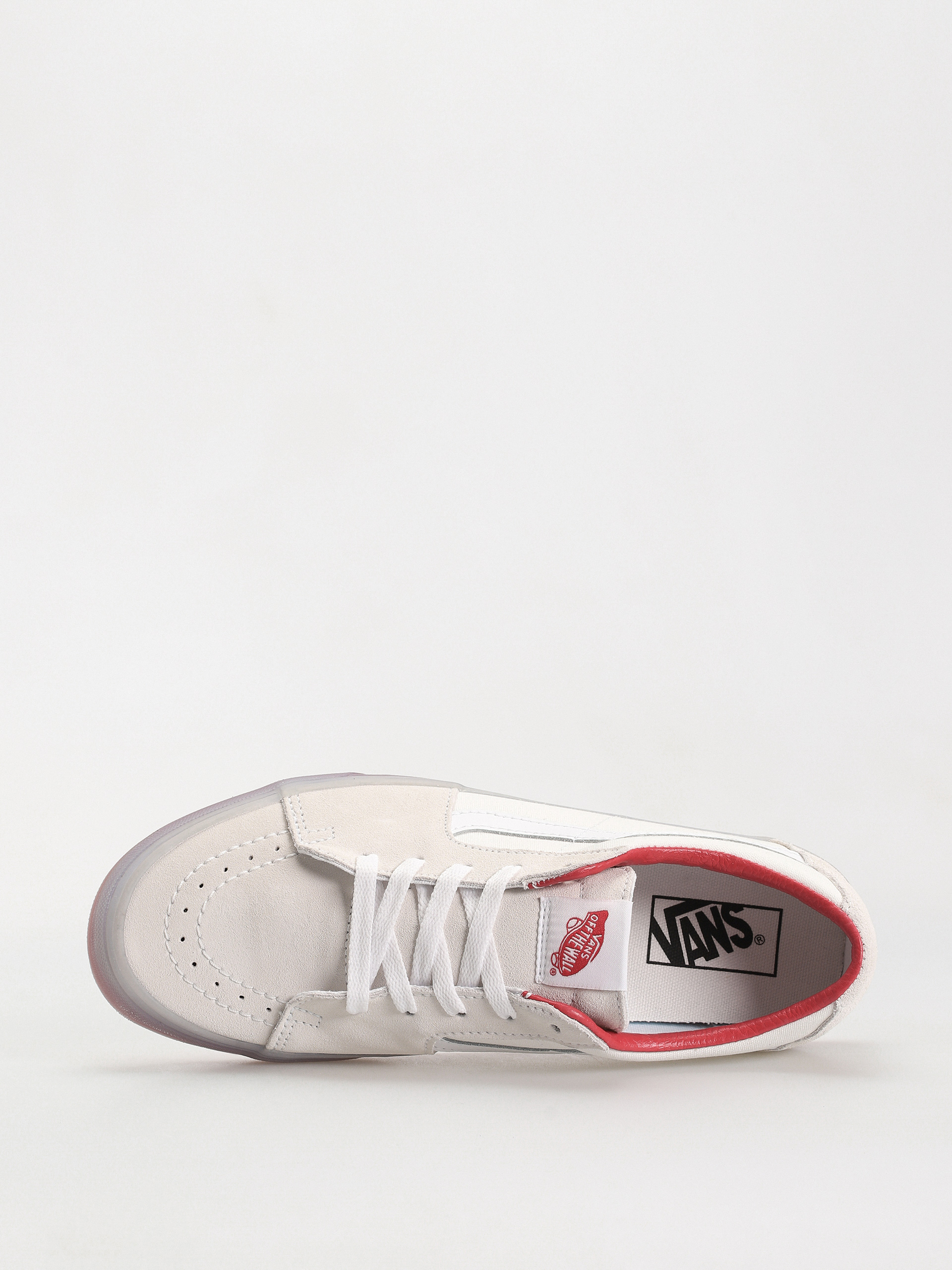 Vans Schuhe Sk8 Low (translucent sidewall white/red)