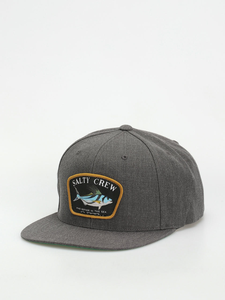 Salty Crew Rooster 6 Panel Cap (dark heather grey)