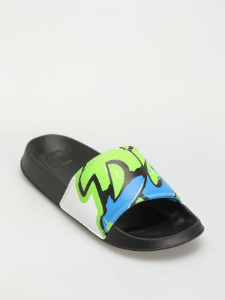 DC Dc Slide Flip Flops (black/stencil)