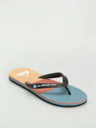 Quiksilver Molokai Stripe Flip Flops (black/orange/orange)