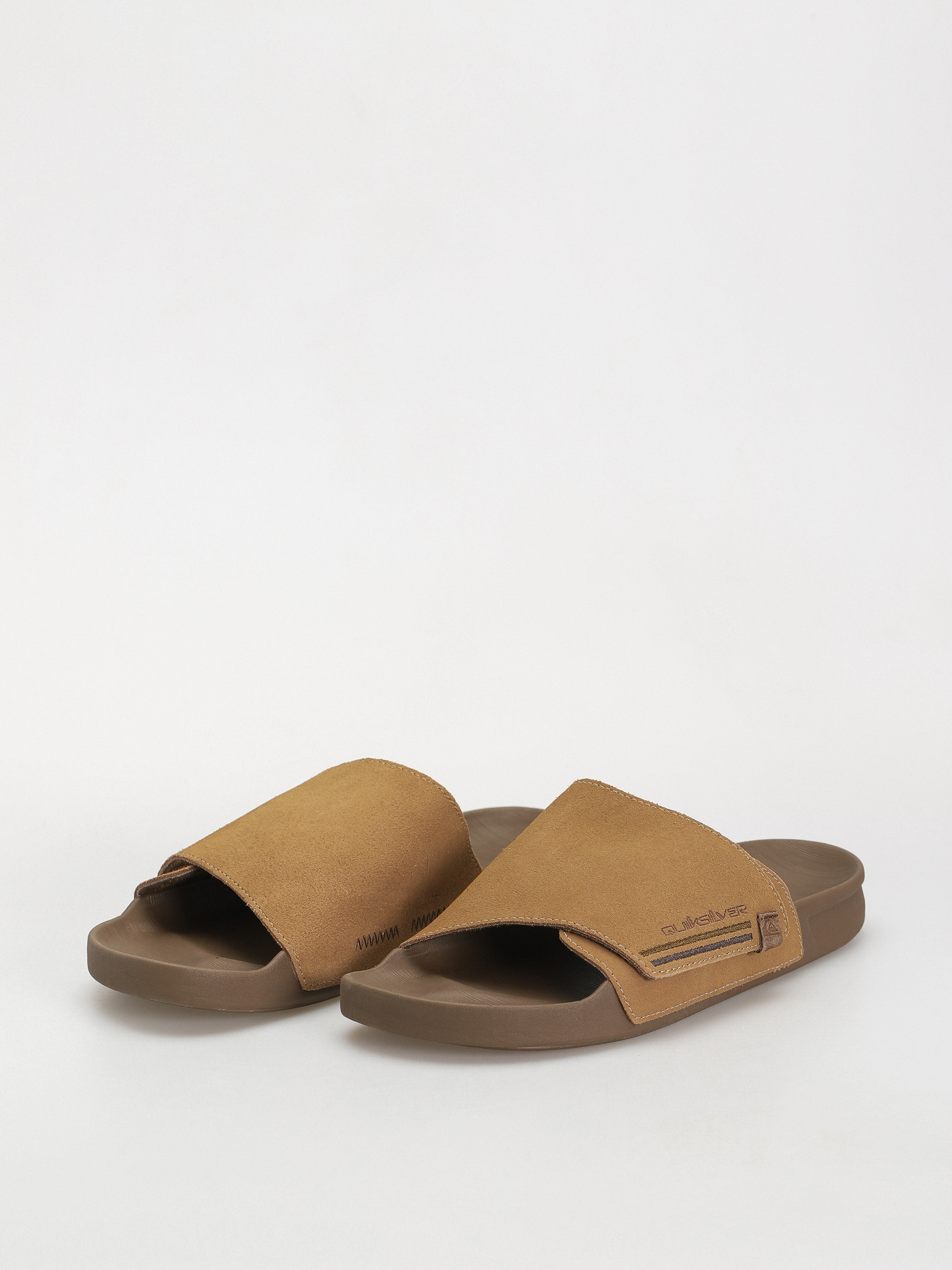 Thong Suede Flip Flops Mens Thong Sandals Quiksilver Brown Flip Flops  Quiksilver Rivi Suede Rf
