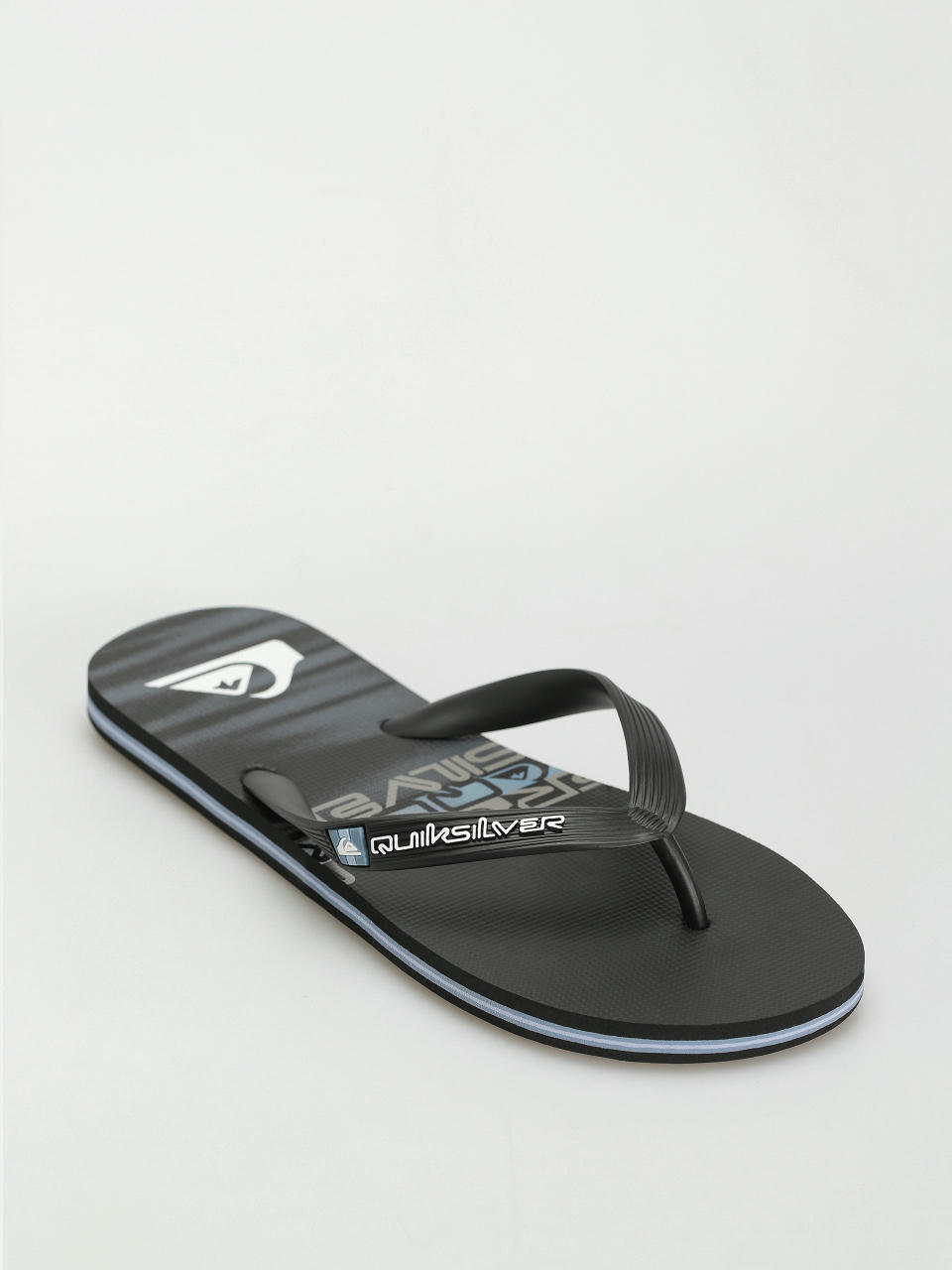 Quiksilver Molokai Stripe Flip-flops (black/black/blue)