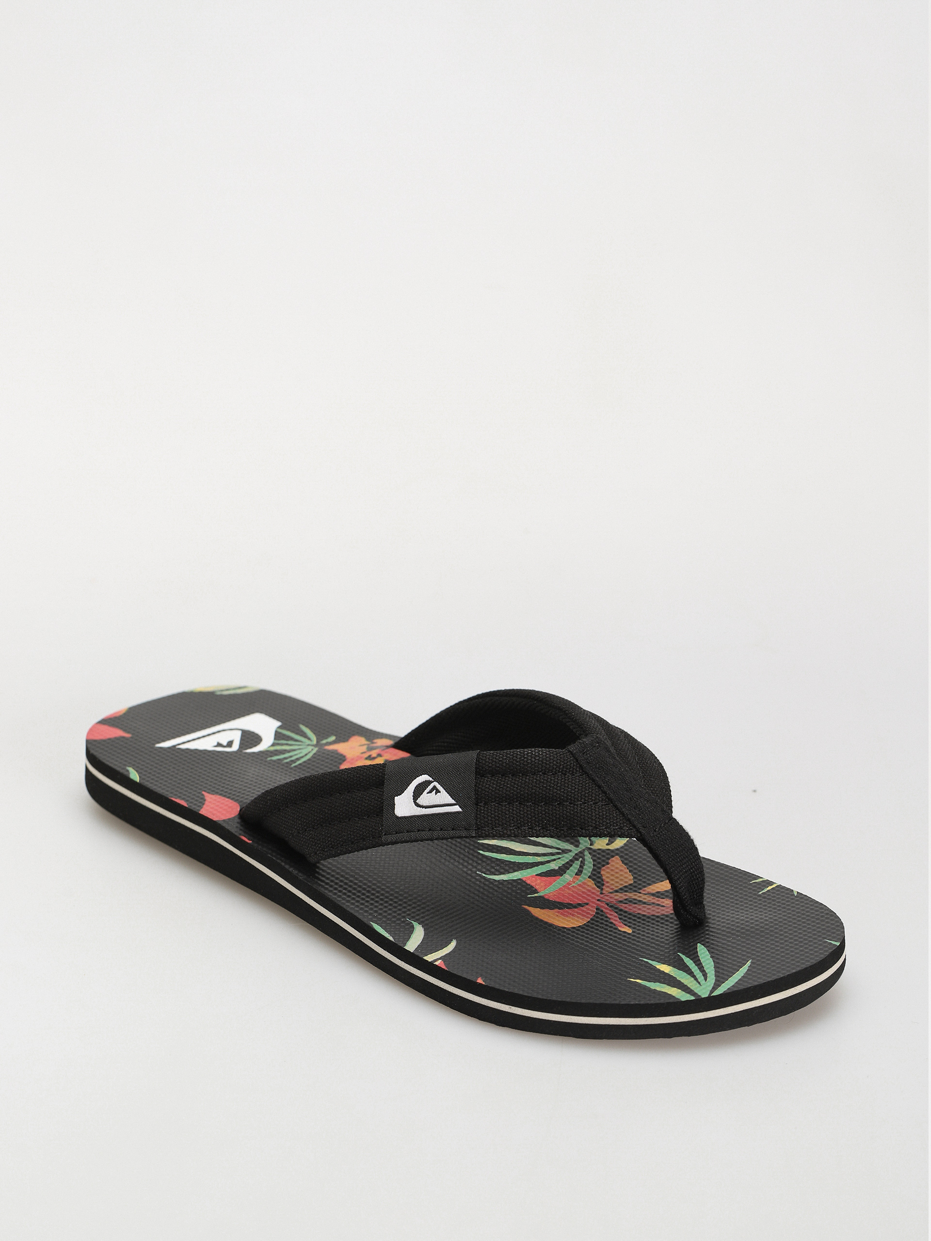 Quiksilver Molokai Layback Ii Flip Flops (black/orange/green)