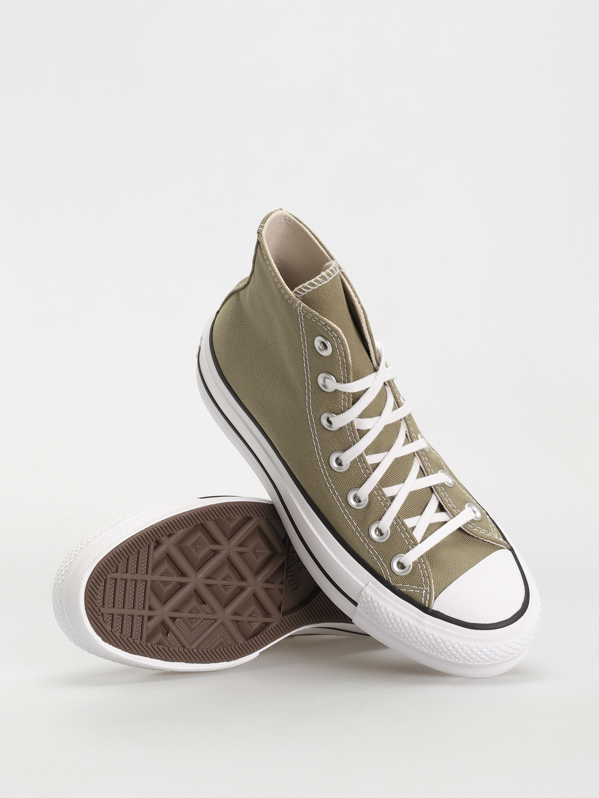 Converse Chuck Taylor All Star Lift Hi Wmn Chucks (olive/white)