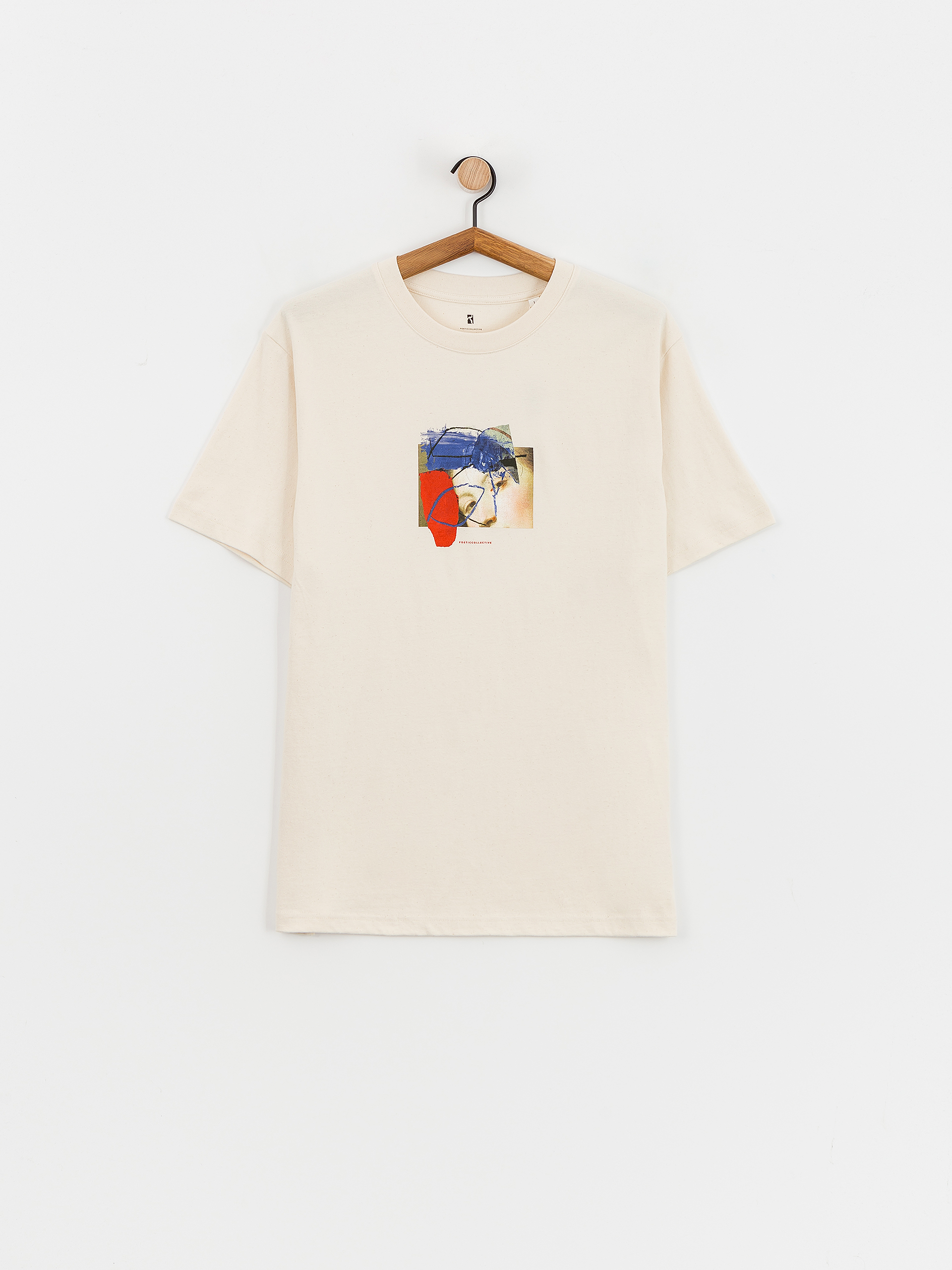 【POETIC COLLECTIVE】 PAINTING T-SHIRT - WHITE Poetic Collective Half on Half T-Shirt - Beige (off white)