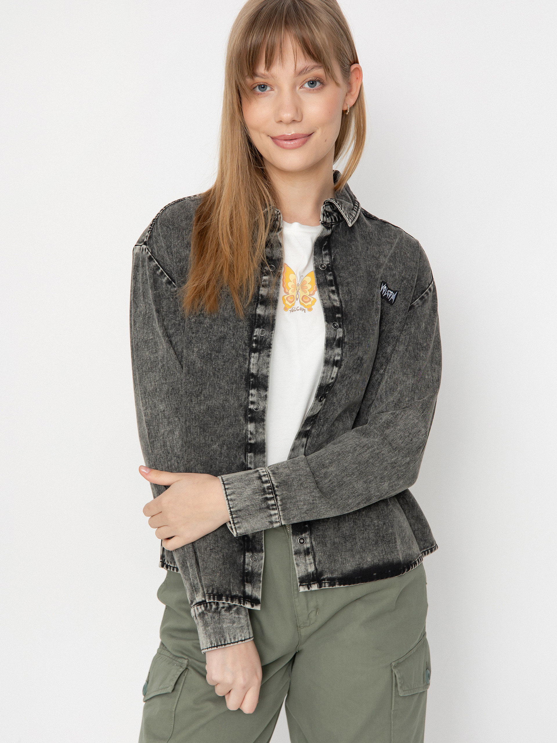 Volcom Asphalt Shirt Ls Wmn Longsleeve (black)