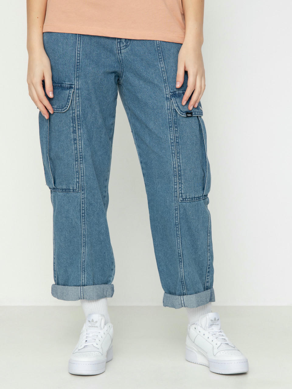 Vans Pants Sidewalk Denim Cargo Wmn (stone wash)