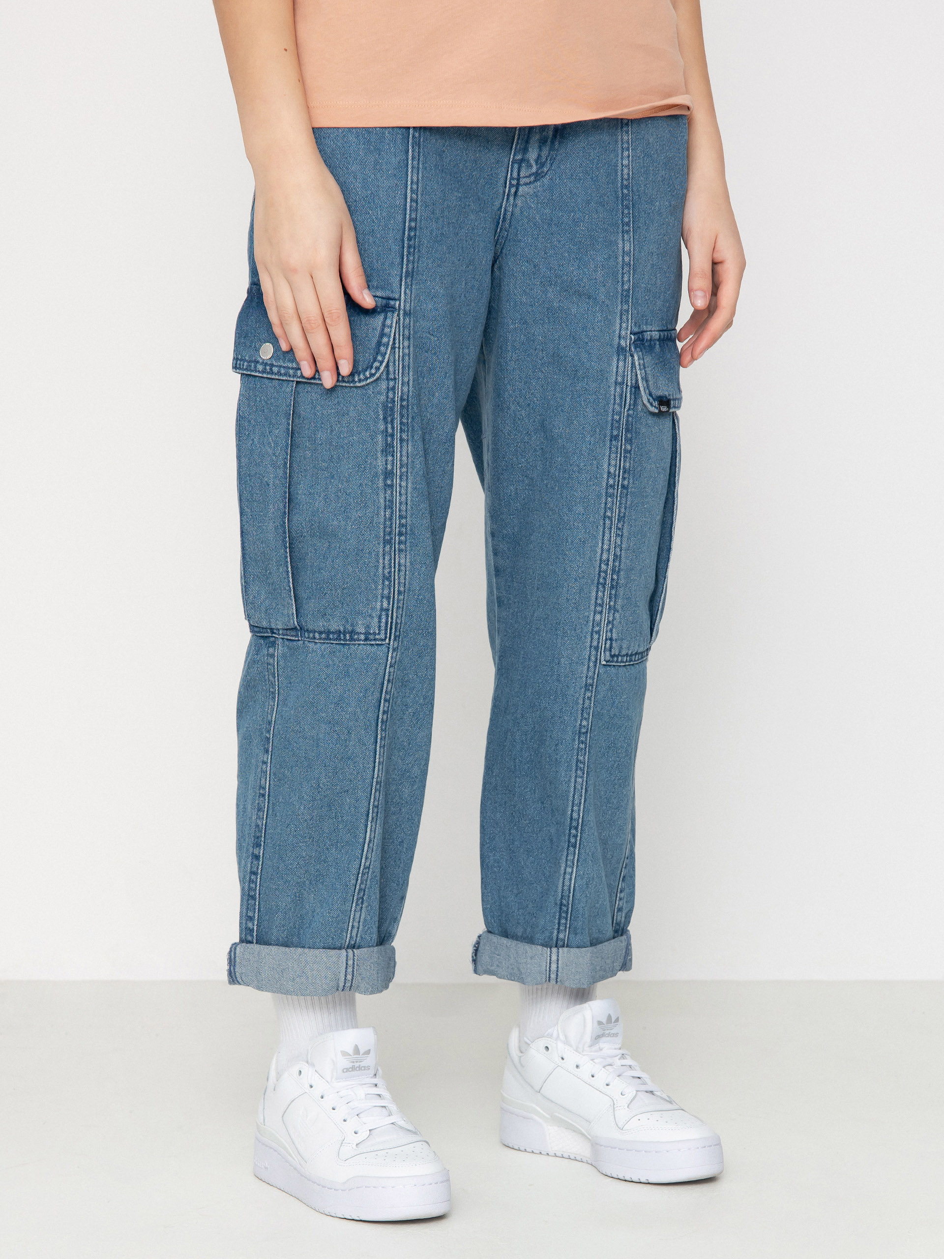 Vans Pants Sidewalk Denim Cargo Wmn (stone wash)