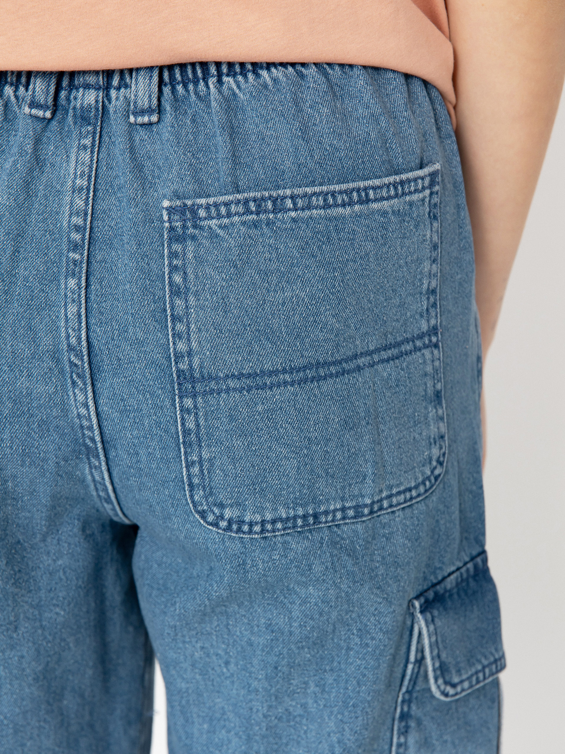 Vans Pants Sidewalk Denim Cargo Wmn (stone wash)