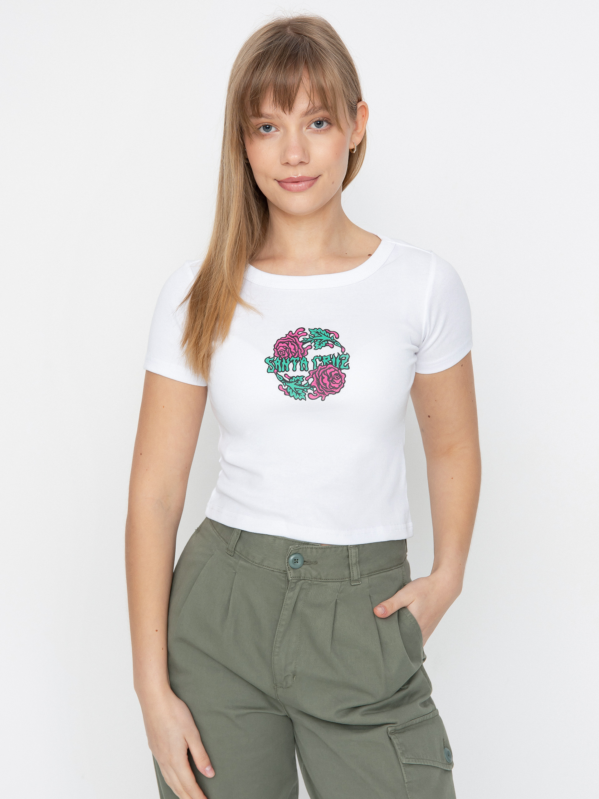 Santa Cruz T-Shirt Dressen Rose Crew Two Front Wmn (white)