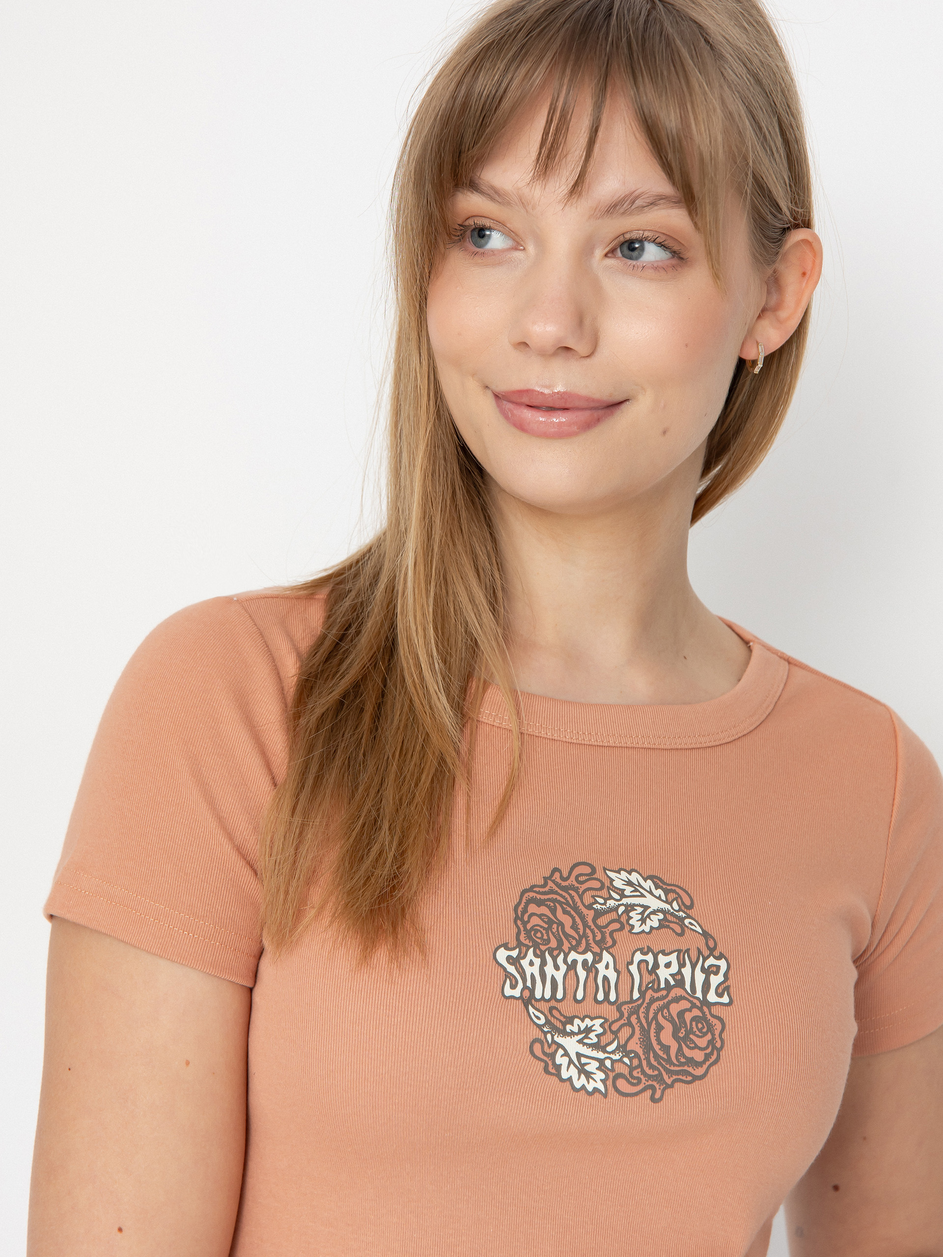 Santa Cruz T-Shirt Dressen Rose Crew Two Front Wmn (clay)