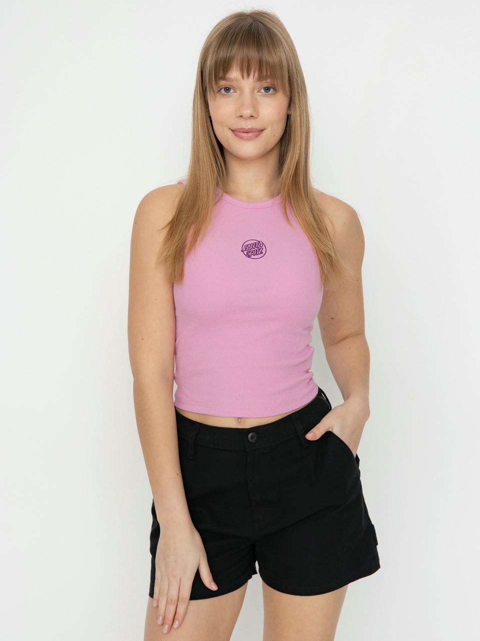 Santa Cruz Tank top Partial Dot Emb Wmn (fondant pink)