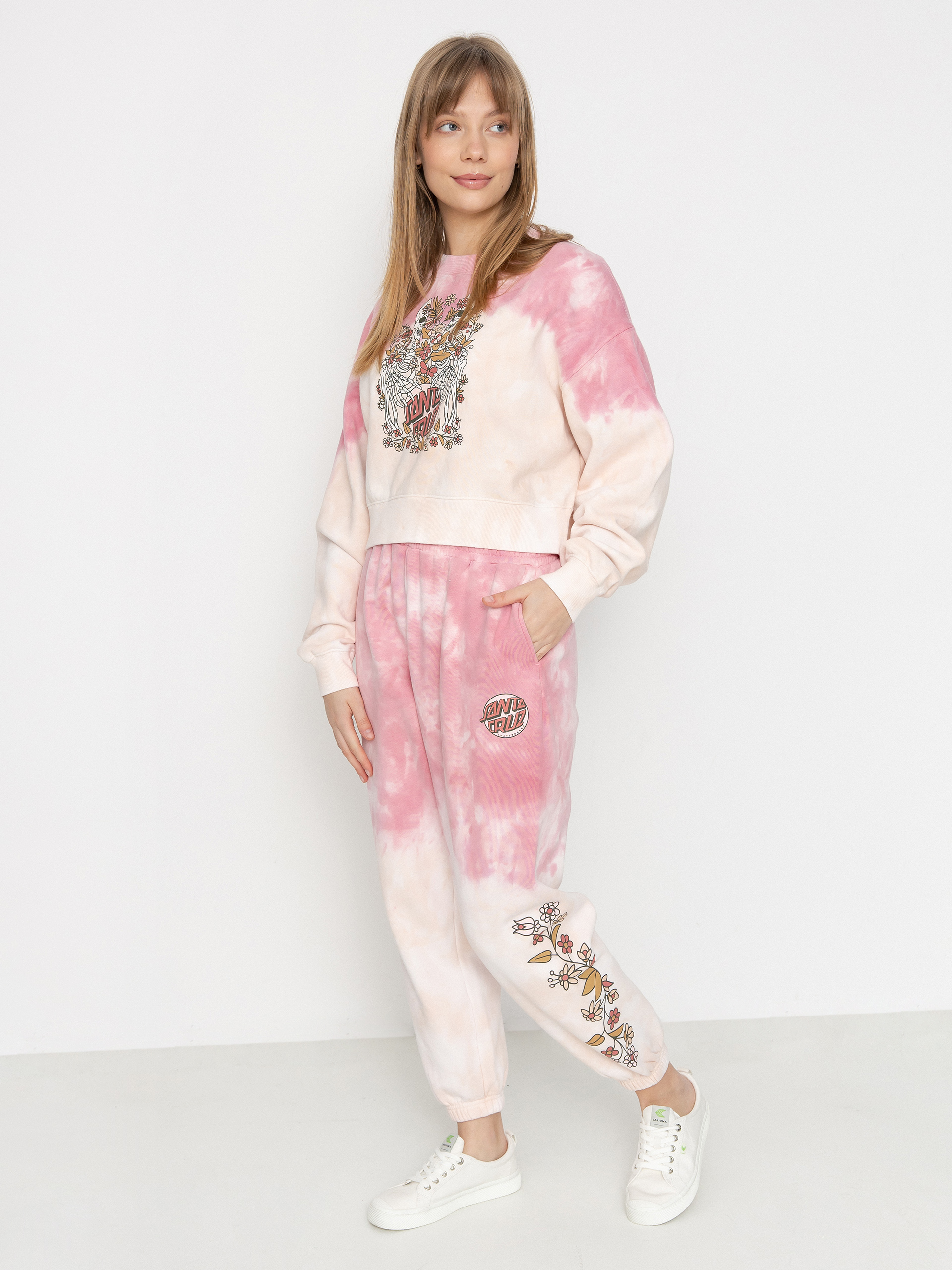 Santa Cruz Pants Sage Floral Sweatpant Wmn pink (pink dip dye)