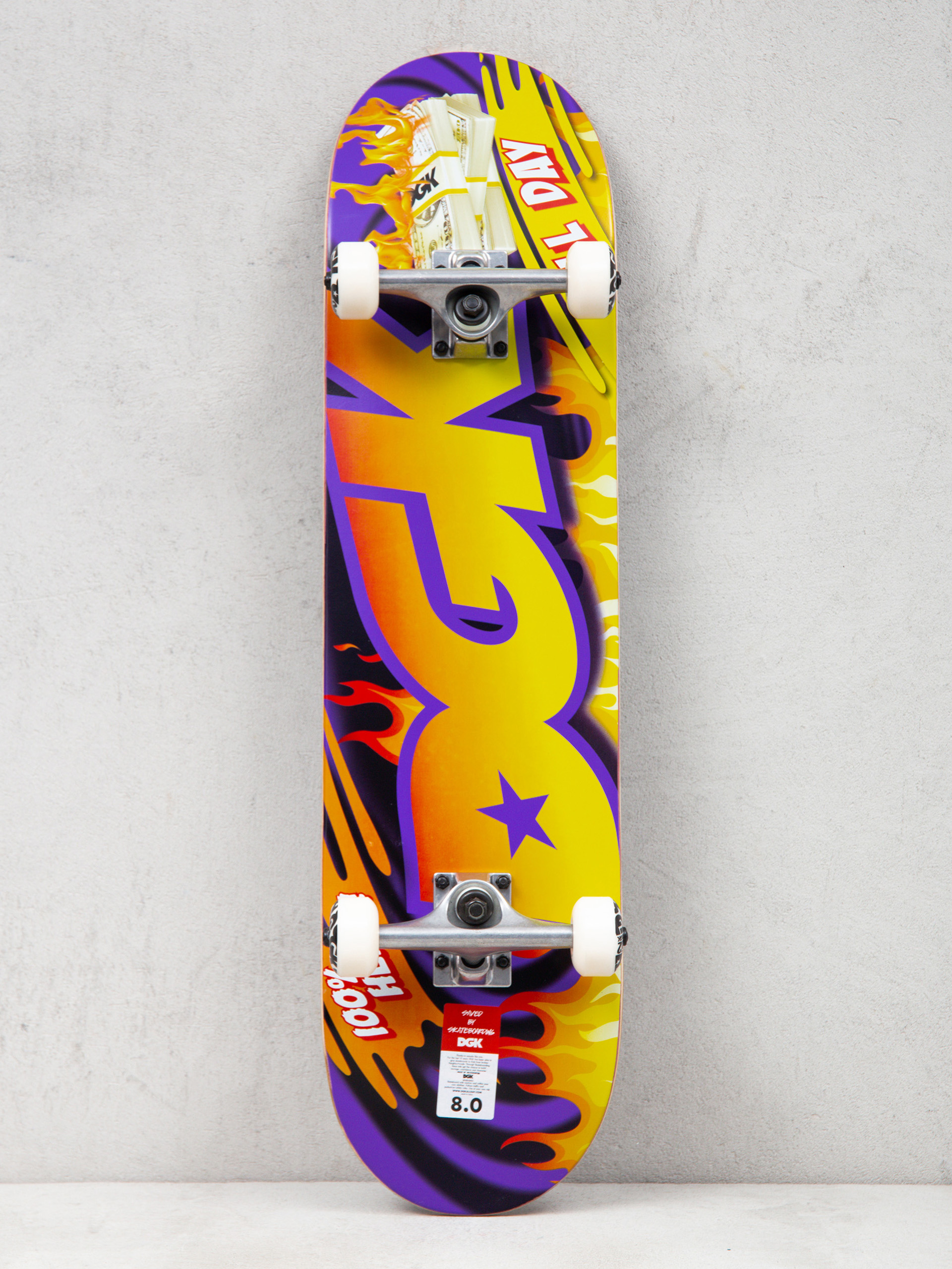 DGK Street Heat Skateboard - yellow (purple/yellow)