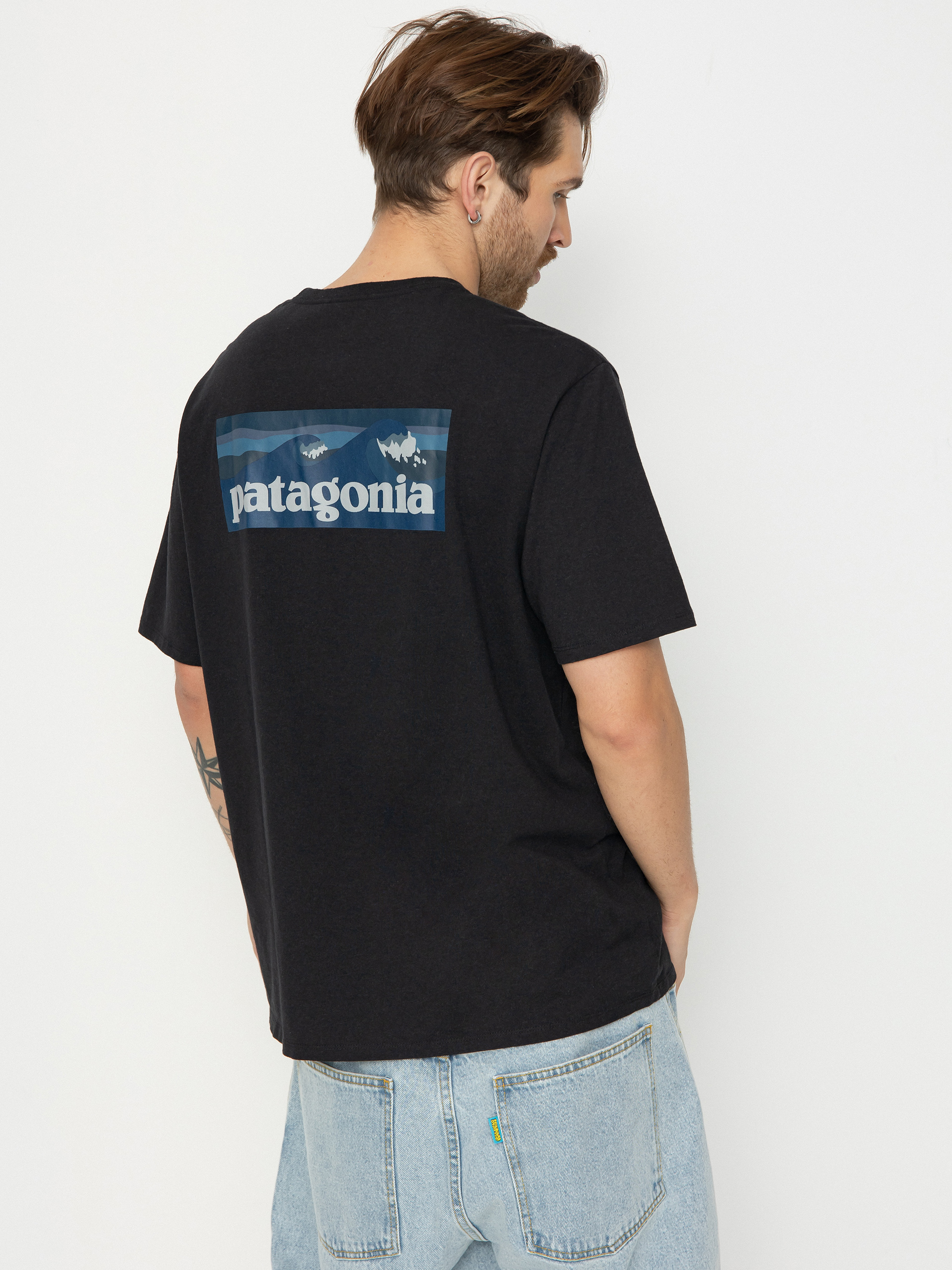 Patagonia Boardshort Logo Pocket Responsibili T-Shirt (ink black)