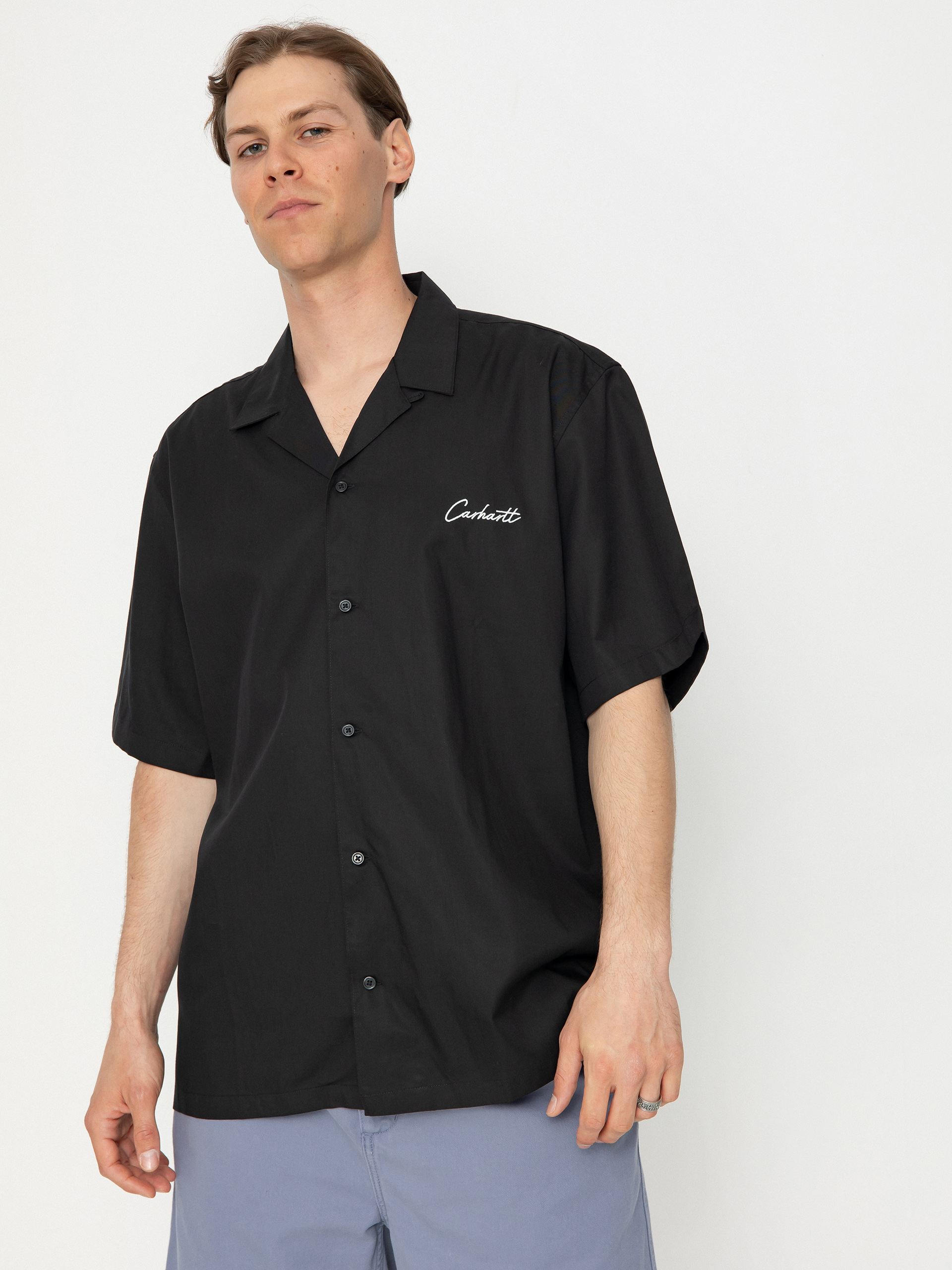 Carhartt WIP Delray Hemd (black/wax)