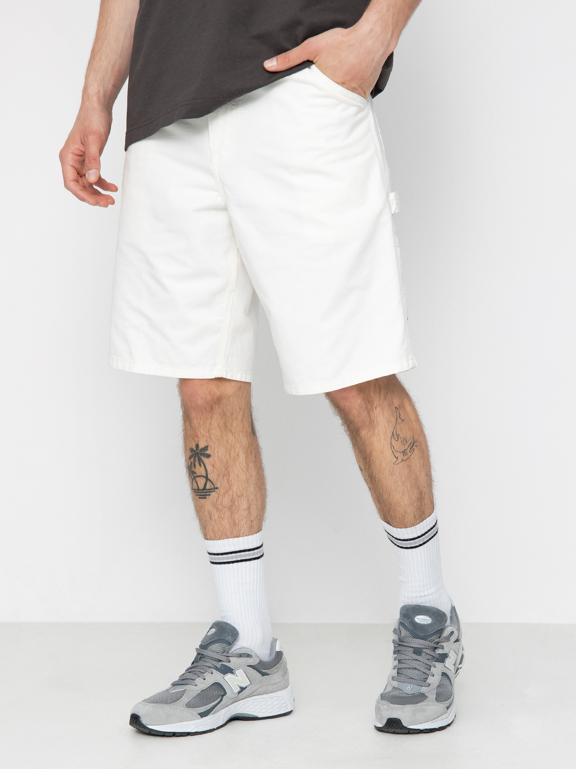 Carhartt WIP Single Knee Shorts - white (off-white)