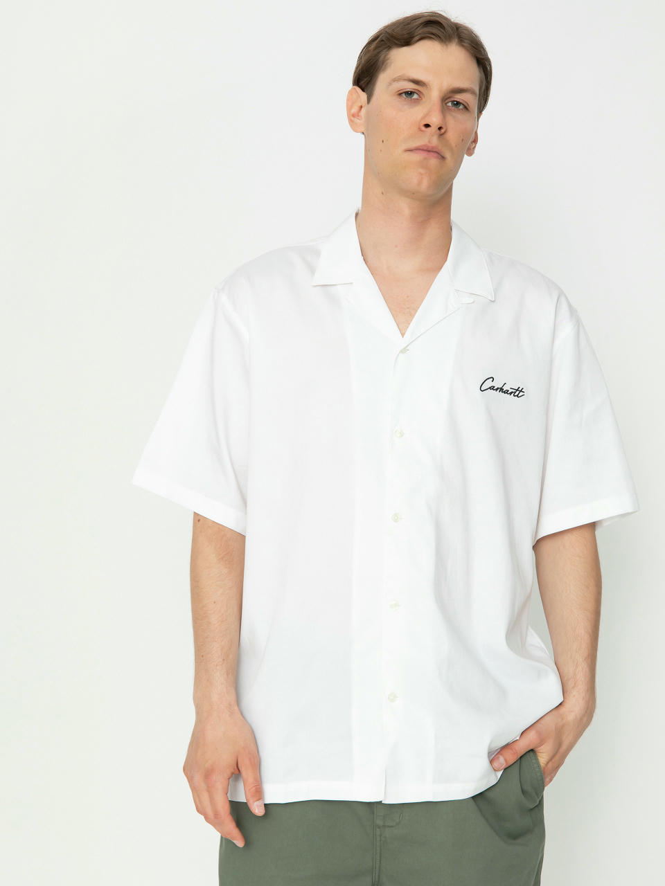 Carhartt WIP Delray Hemd (white/black)