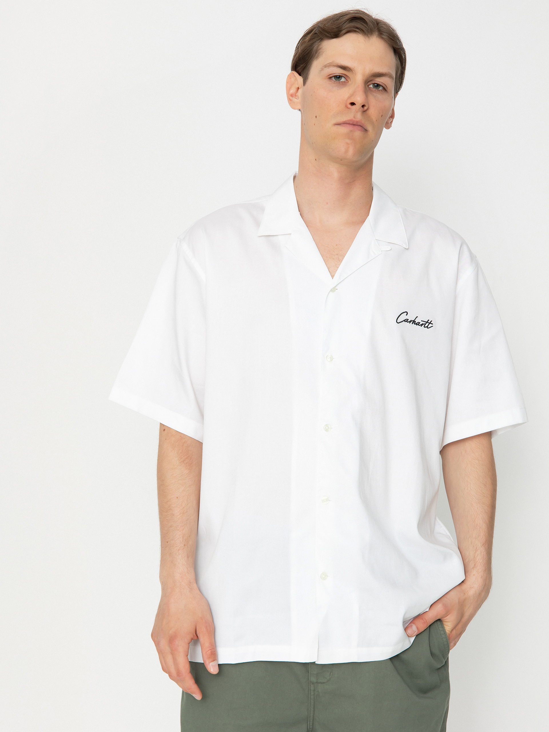 Carhartt WIP Delray Hemd (white/black)