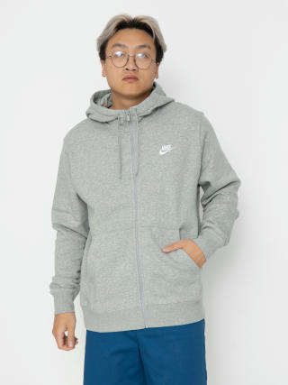 Nike SB Sportswear Club ZHD Hoodie (dk grey heather/matte silver/white)