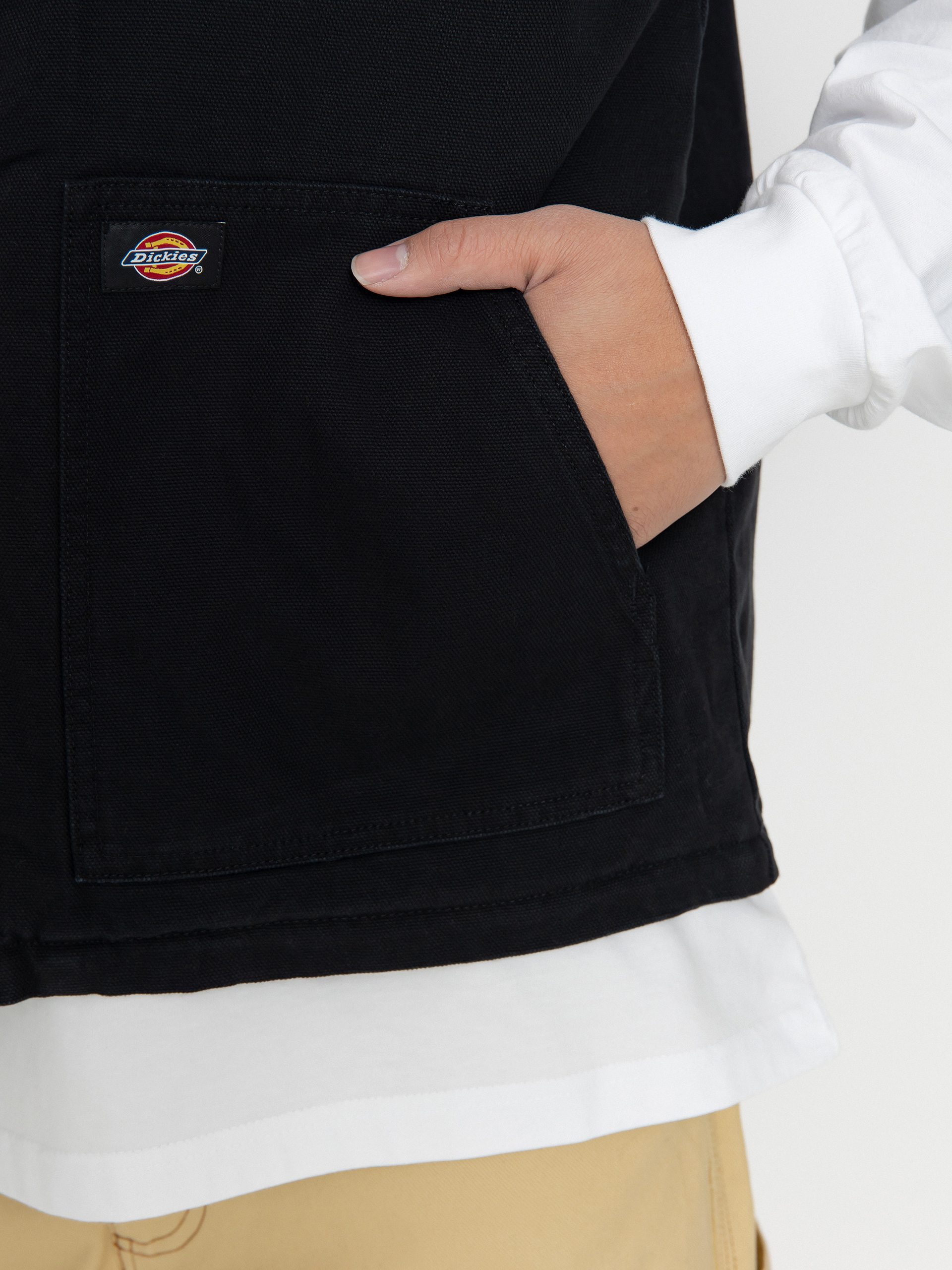 Dickies Duck Canvas Vest (stone washed black)