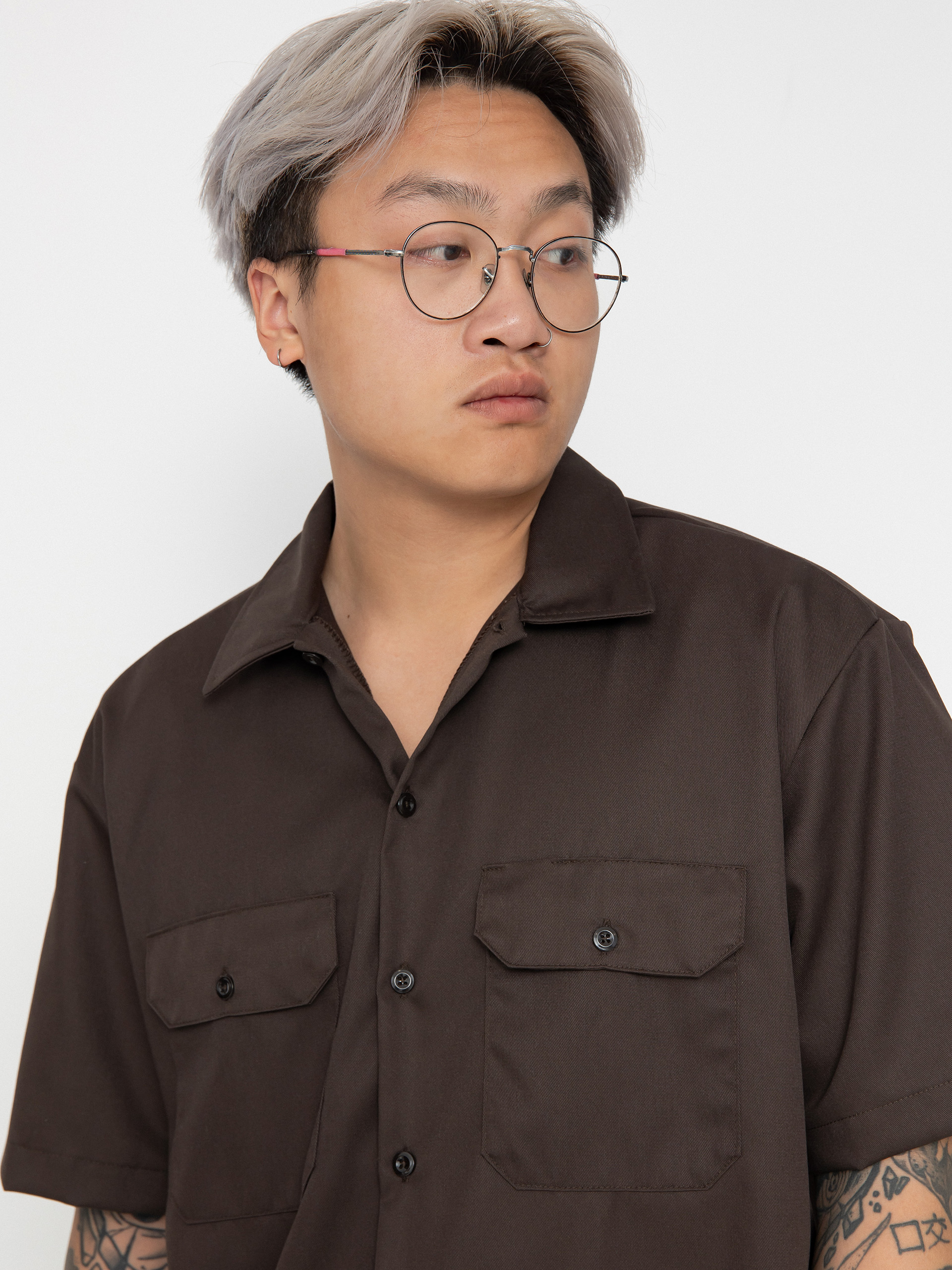 Dickies Work Shirt Shirt (dark brown)