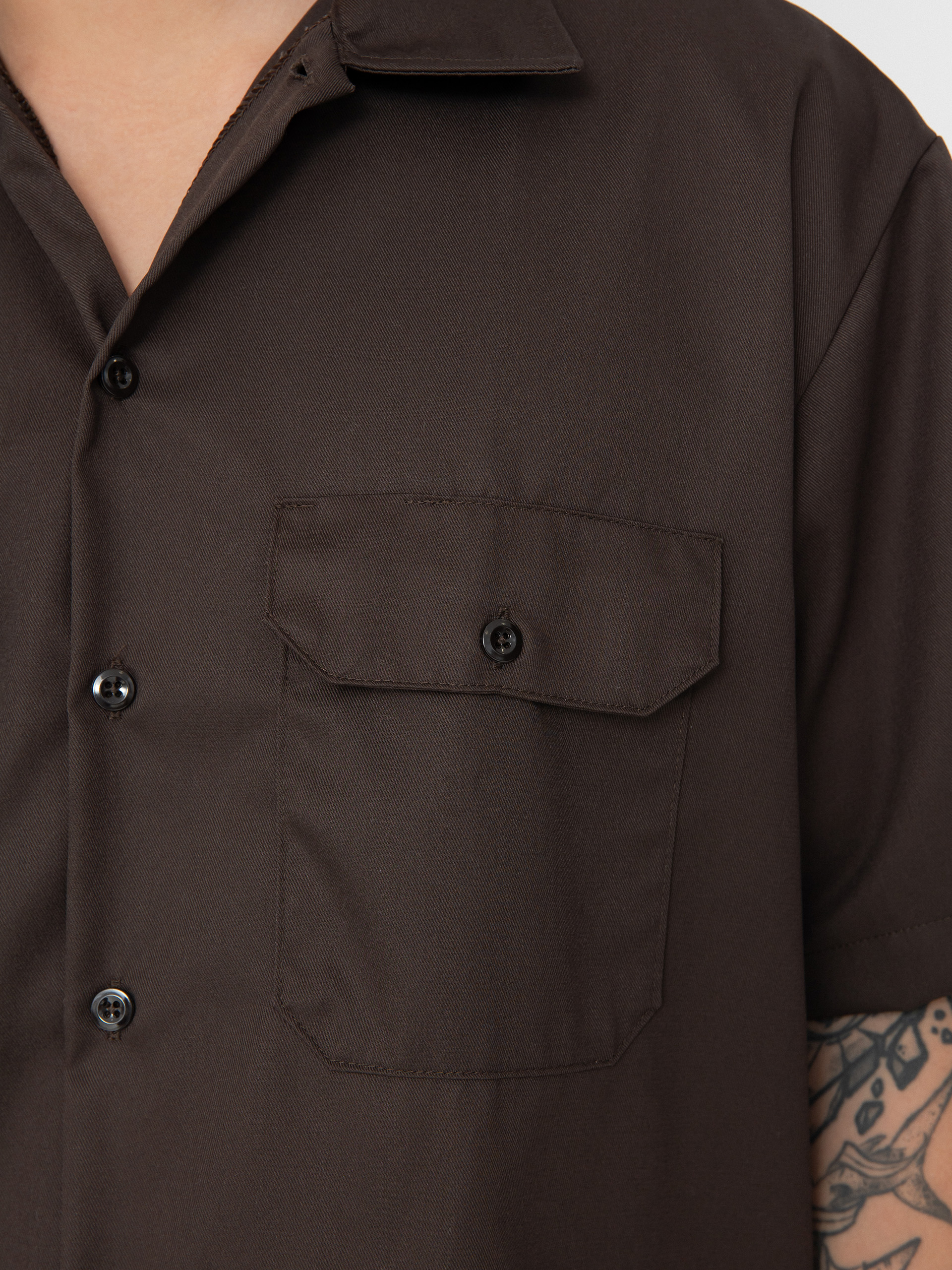 Dickies Work Shirt Shirt (dark brown)