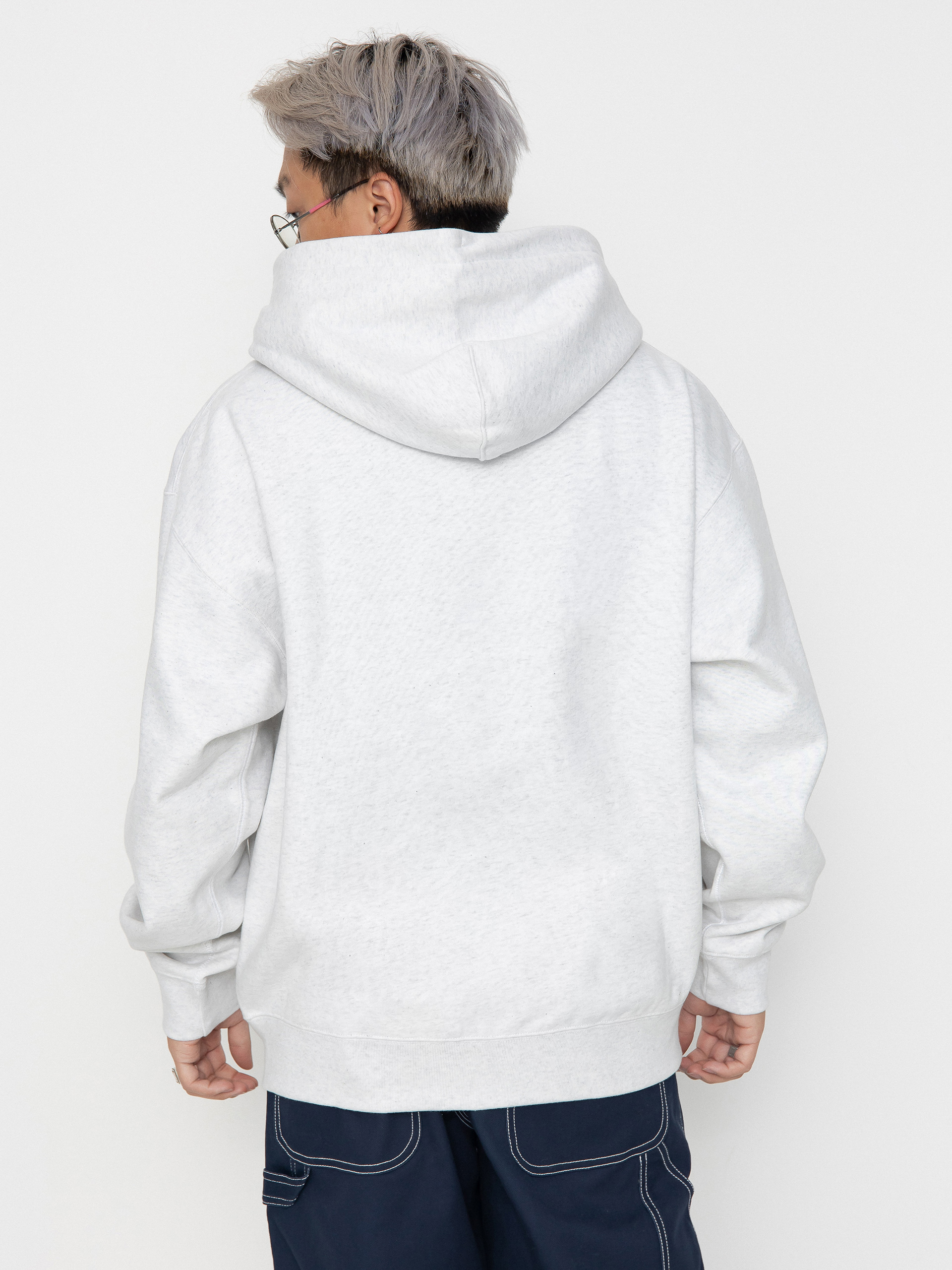 Nike SB Solo Swoosh ZHD Hoodie (birch heather/white)