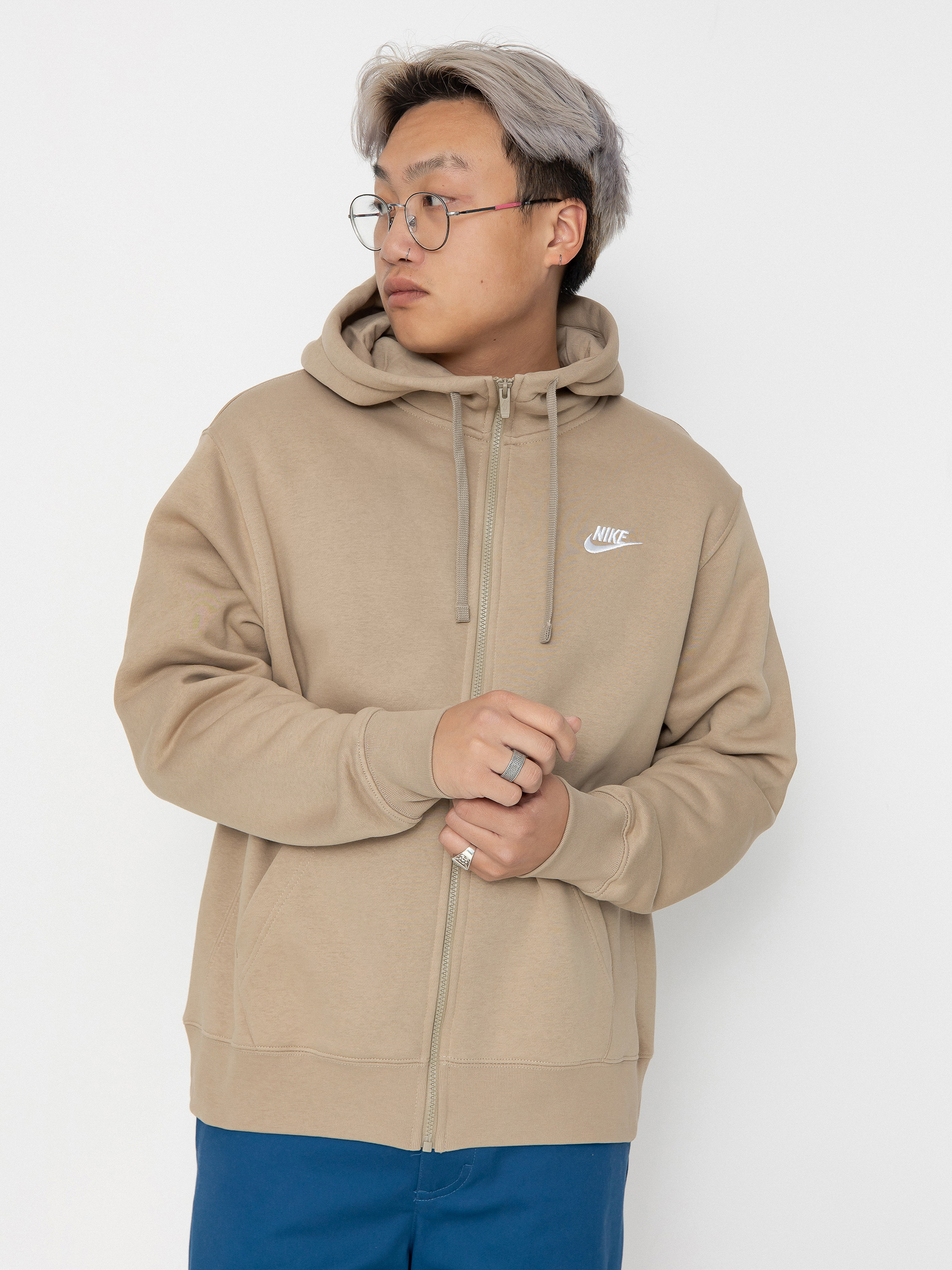 Nike SB Sportswear Club ZHD Hoodie (khaki/khaki/white)