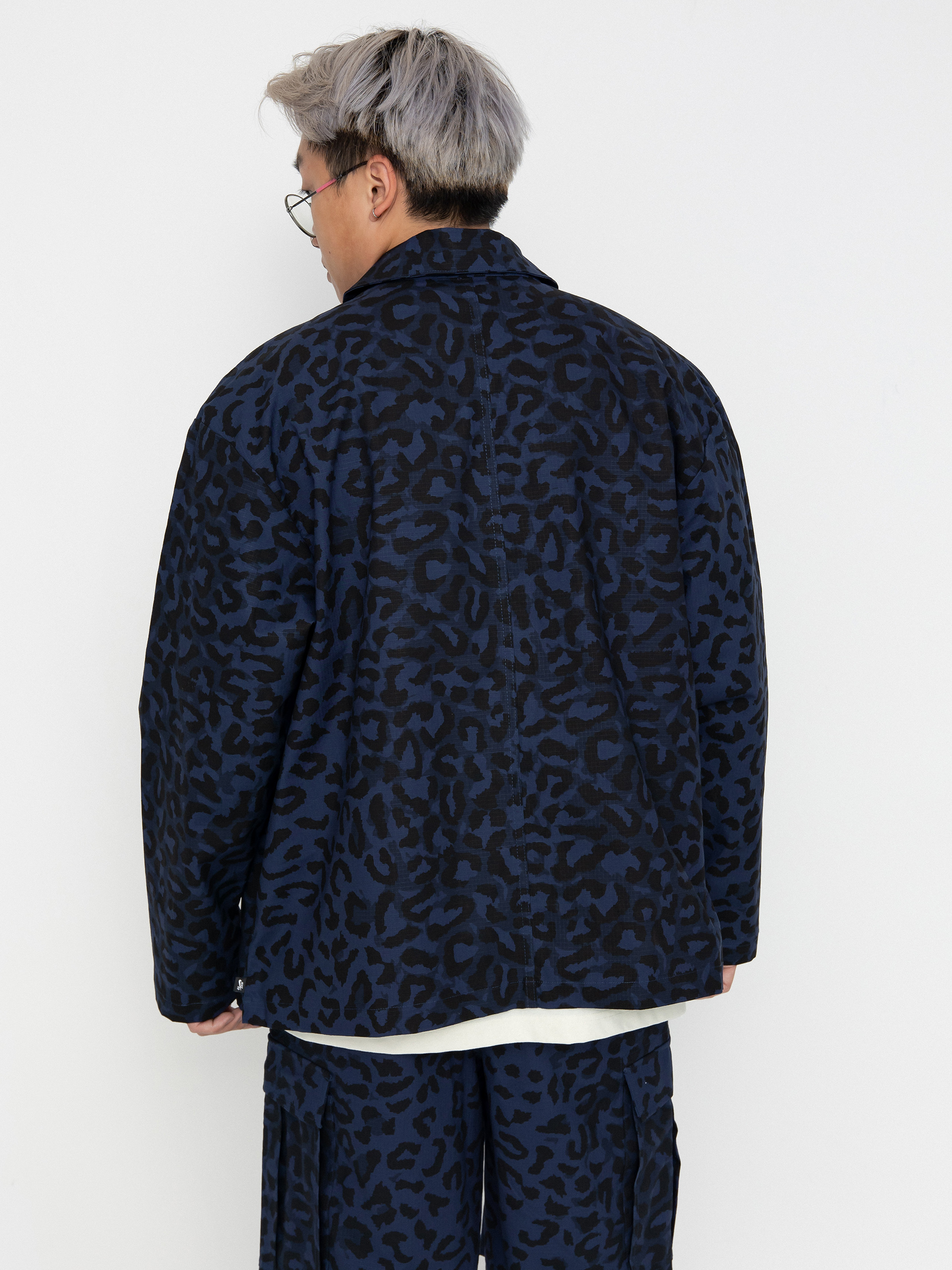 Nike SB Chore Aop Jacket - navy blue (midnight navy/white)