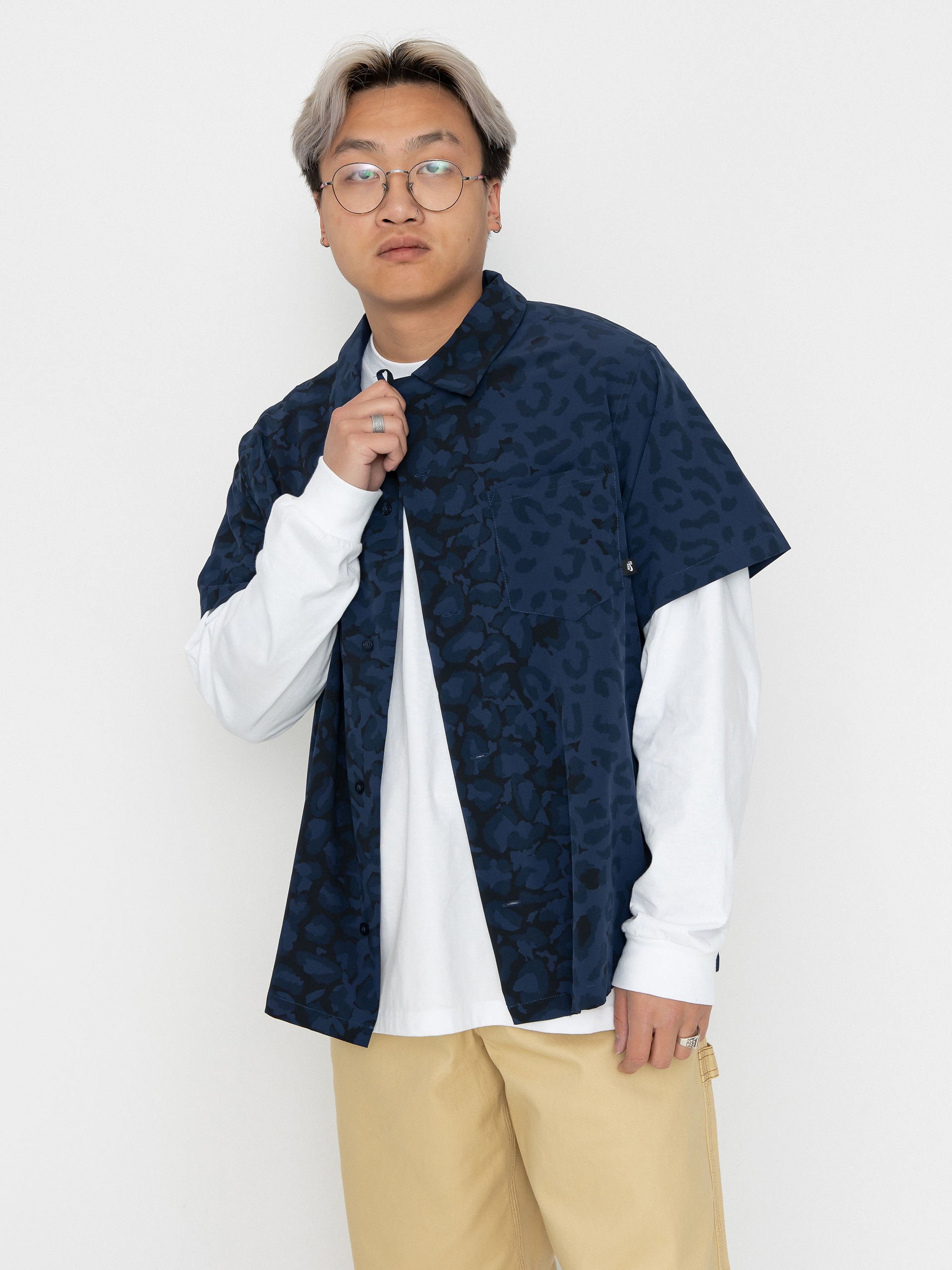 Nike SB Bowling Aop Hemd (midnight navy)