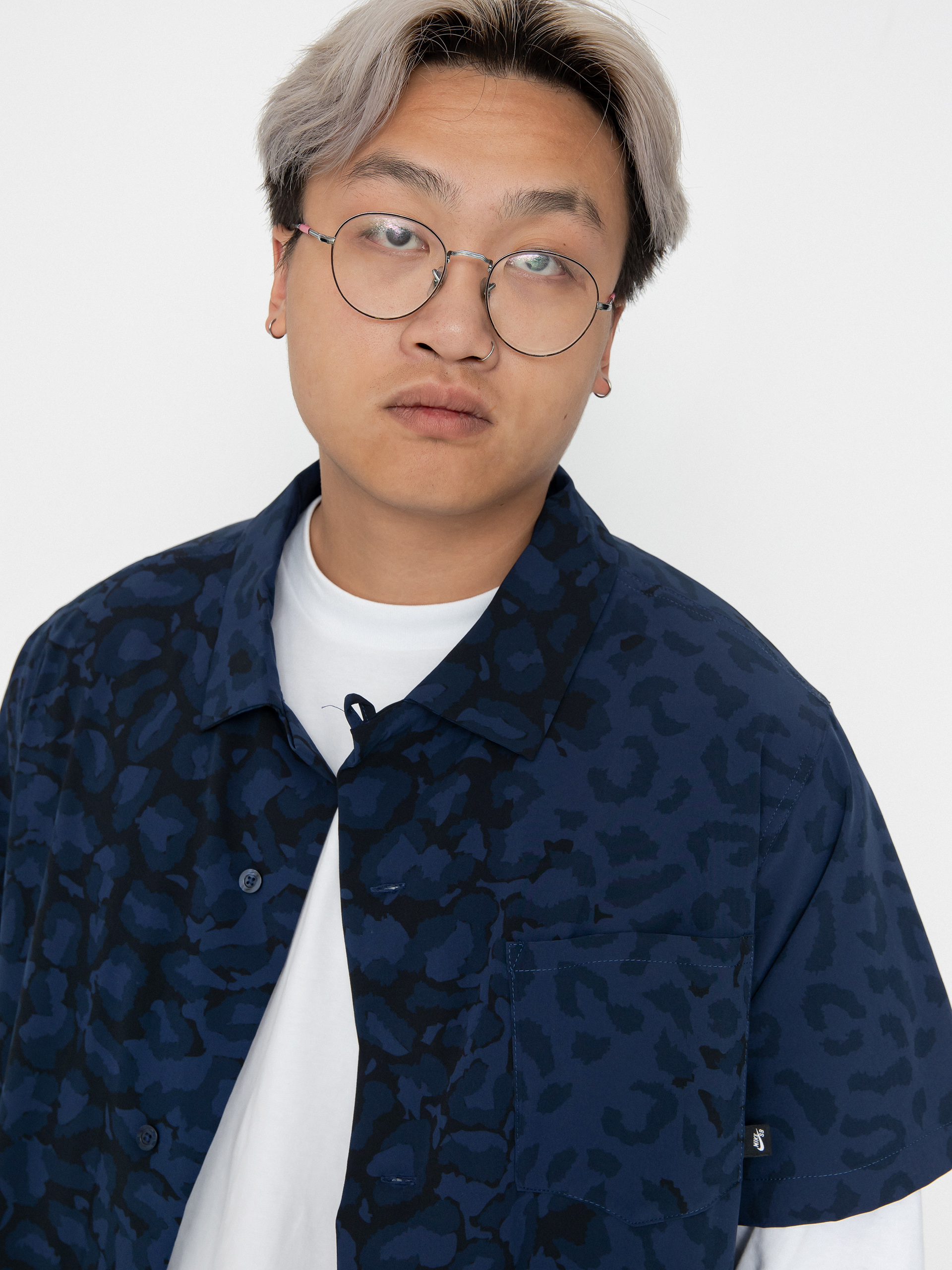 Nike SB Bowling Aop Hemd (midnight navy)