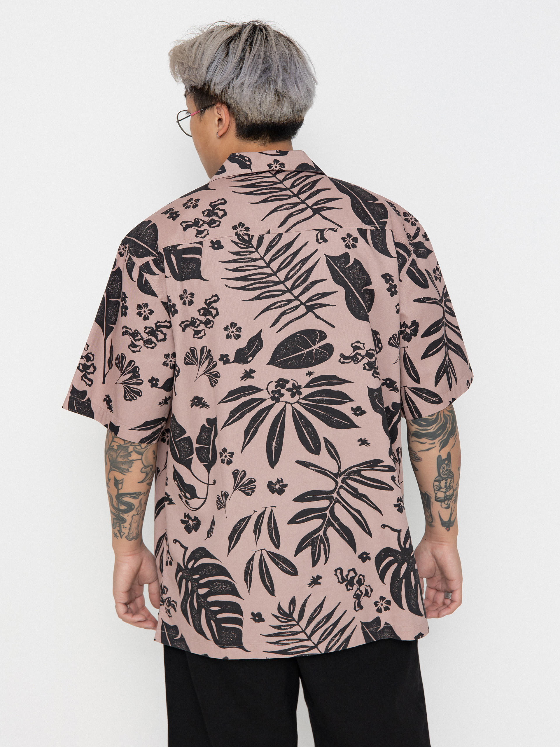 Carhartt WIP Woodblock Shirt (woodblock print/glassy pink)