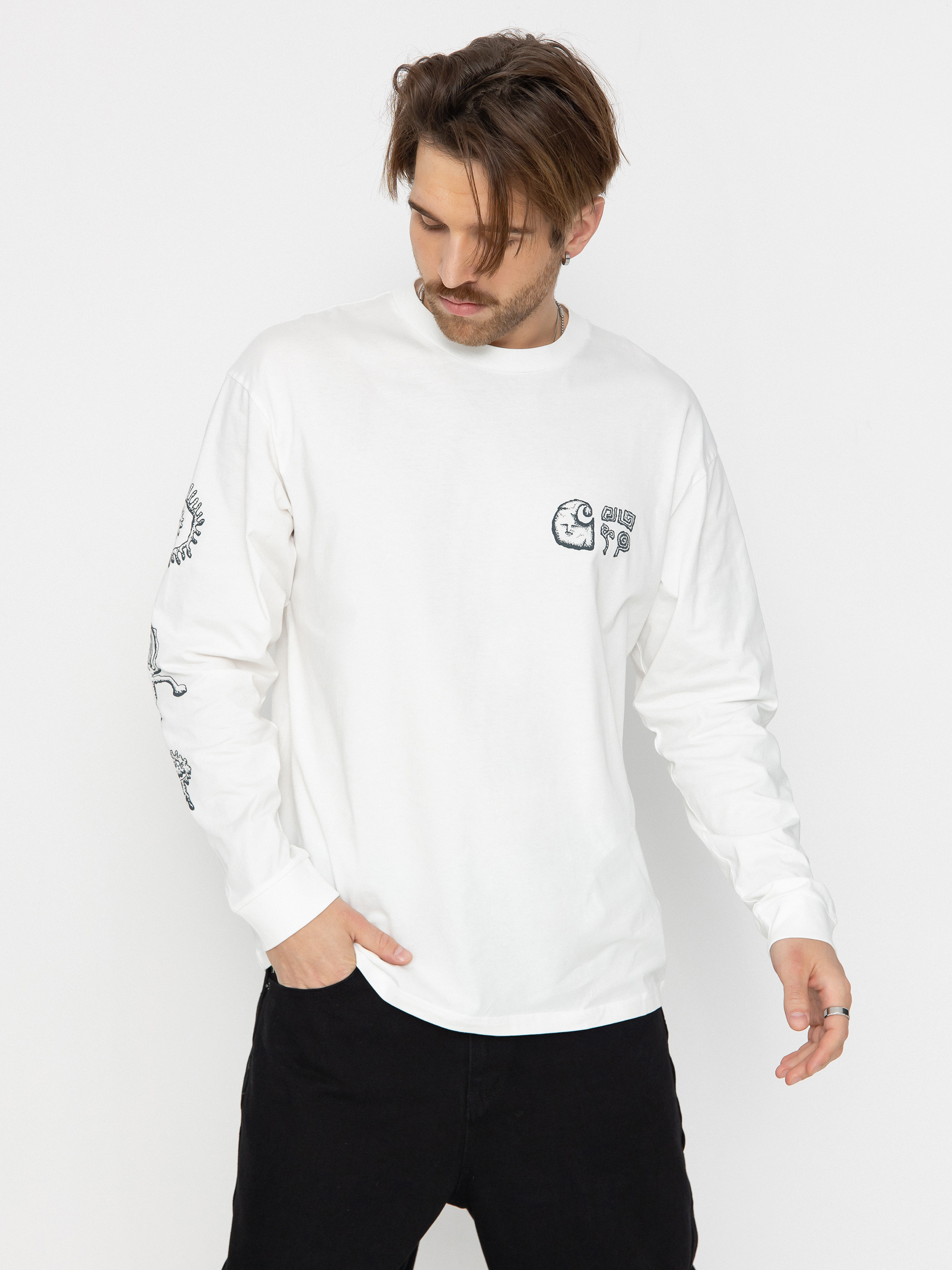 Carhartt WIP Mimetolith Longsleeve (white/flint)