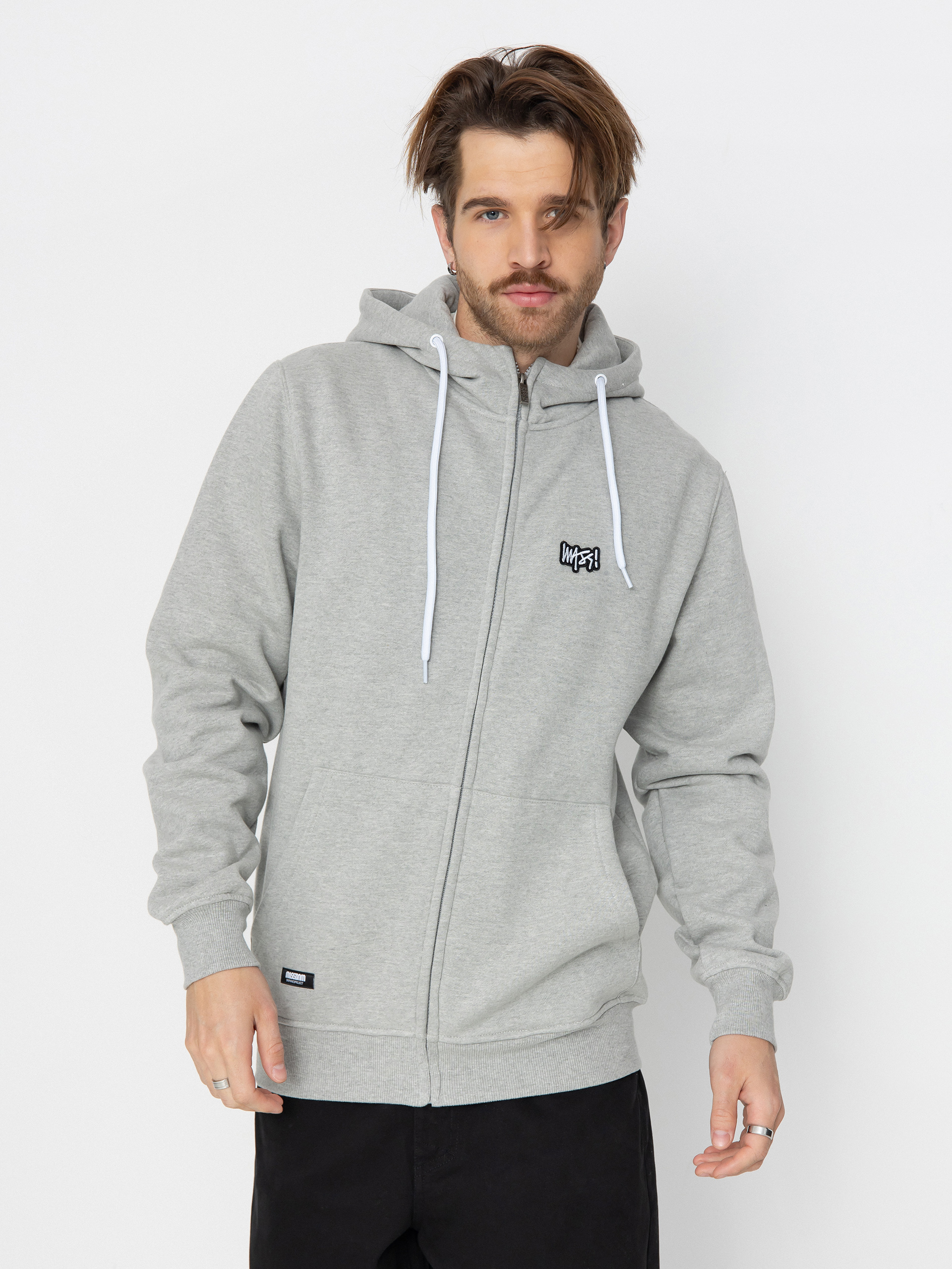 MassDnm Signature Patch HD Hoodie (lt heather grey)