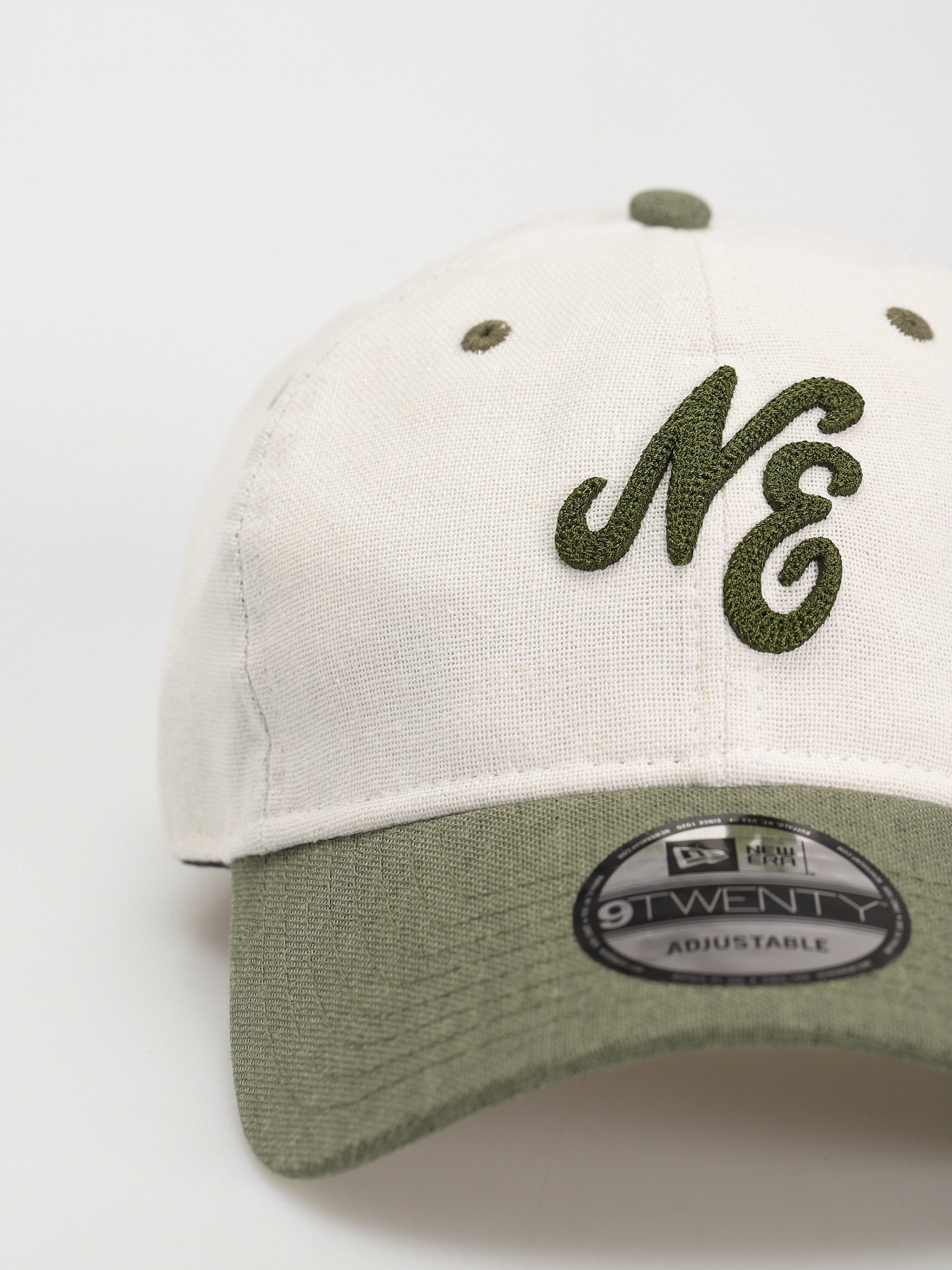 New Era Cap Linen Script 9Twenty (white/green)