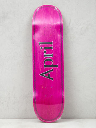 April Skateboards Logo Deck (black/pink)