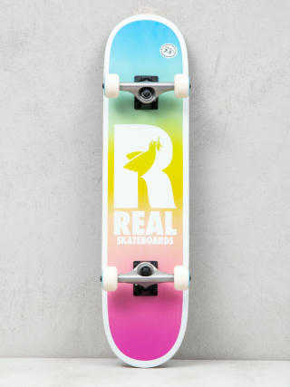 Real Be Free Fade Skateboard (blue/yellow/pink)