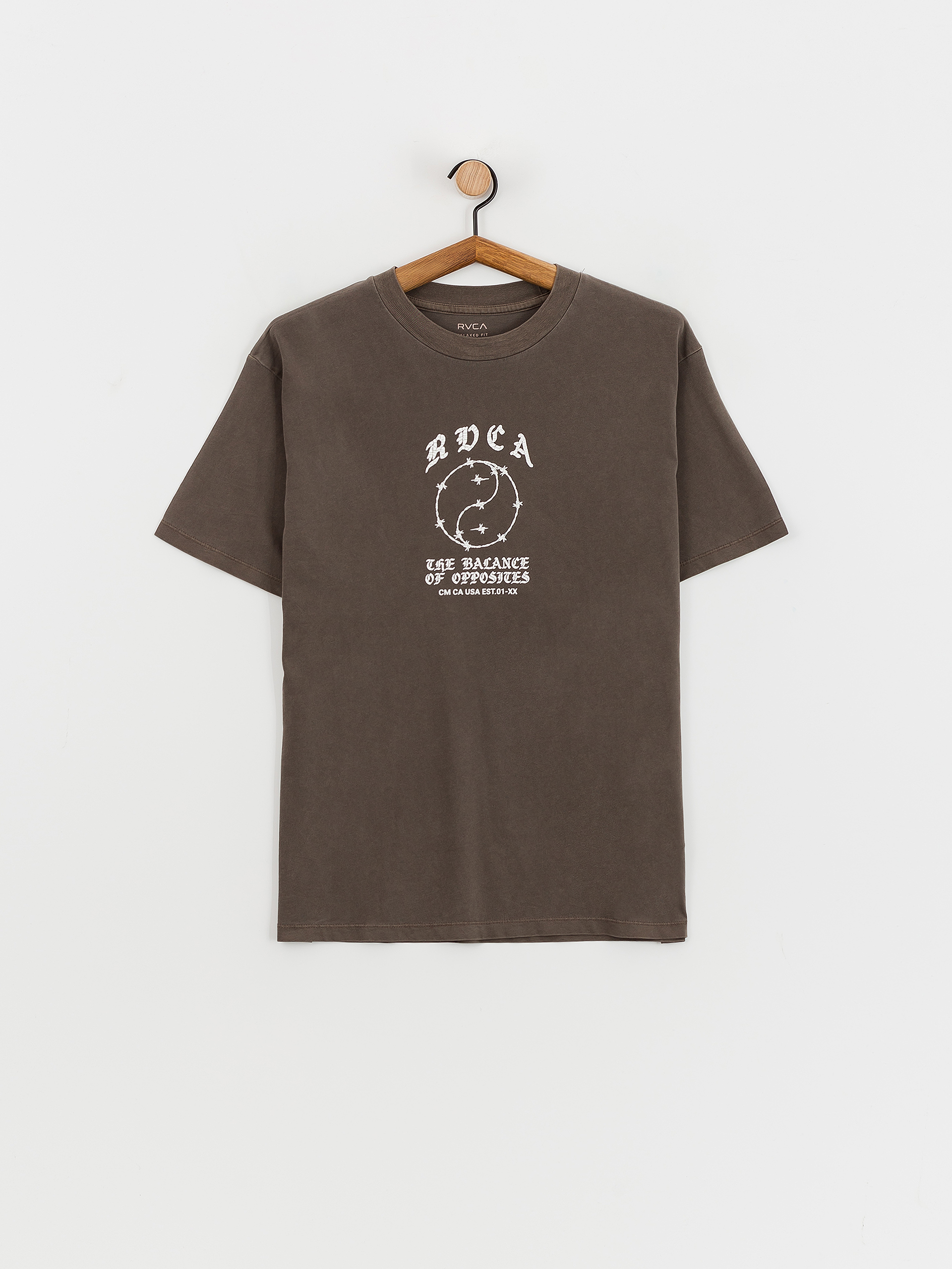 RVCA T-Shirt Lax Relaxed Wmn - brown (dark choc)