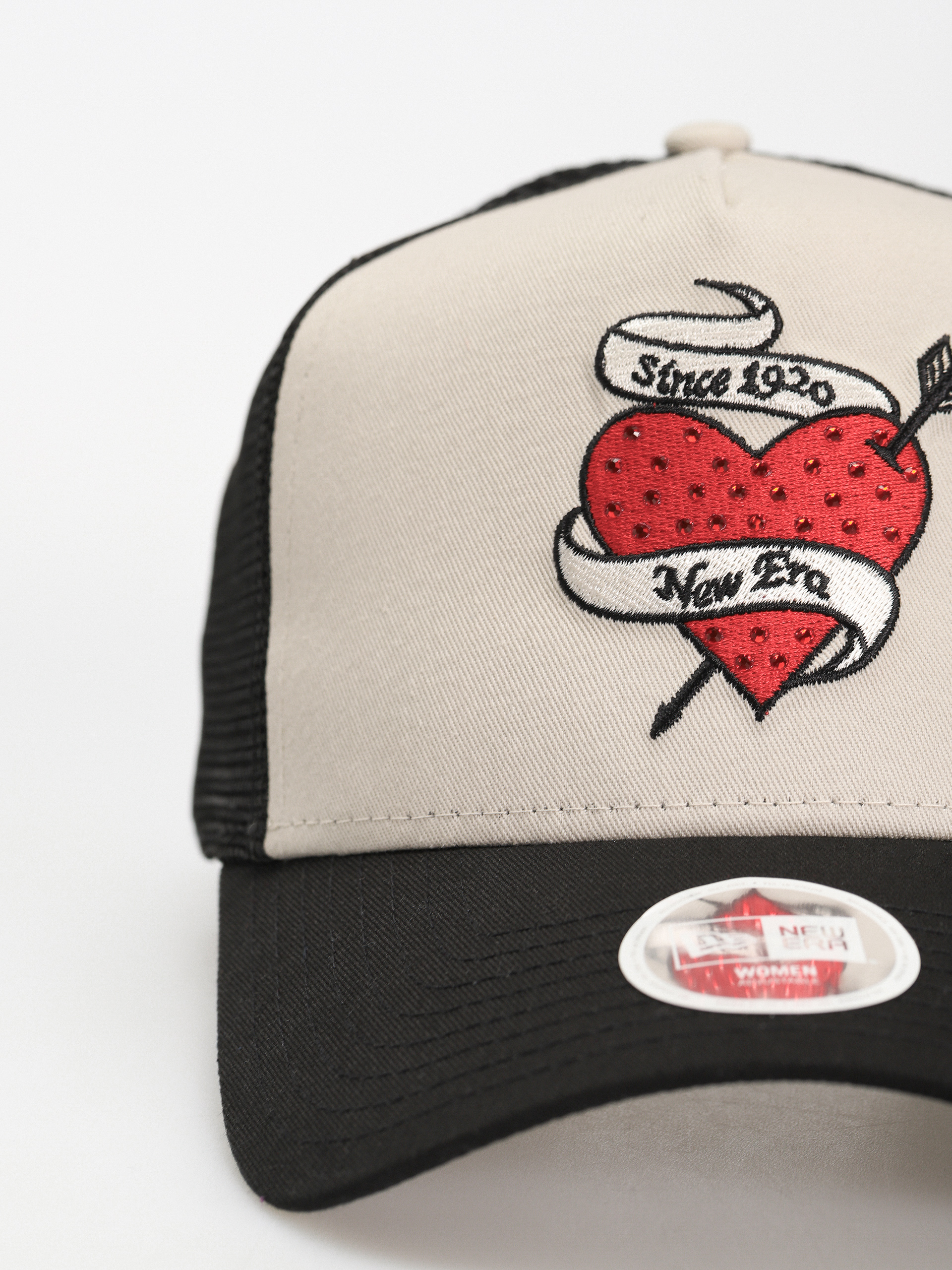 New Era Cap Rhinestone Trucker Wmn - grey (stone/black)