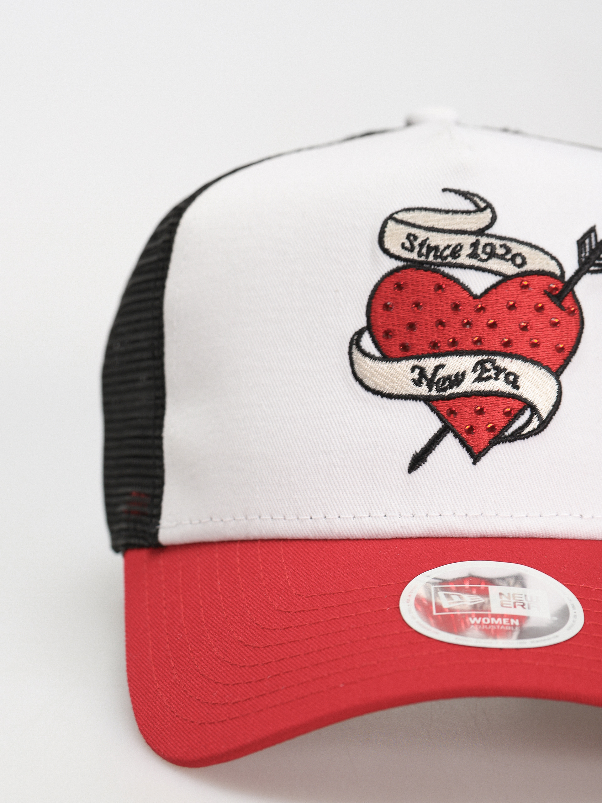 New Era Cap Rhinestone Trucker Wmn (black/red)
