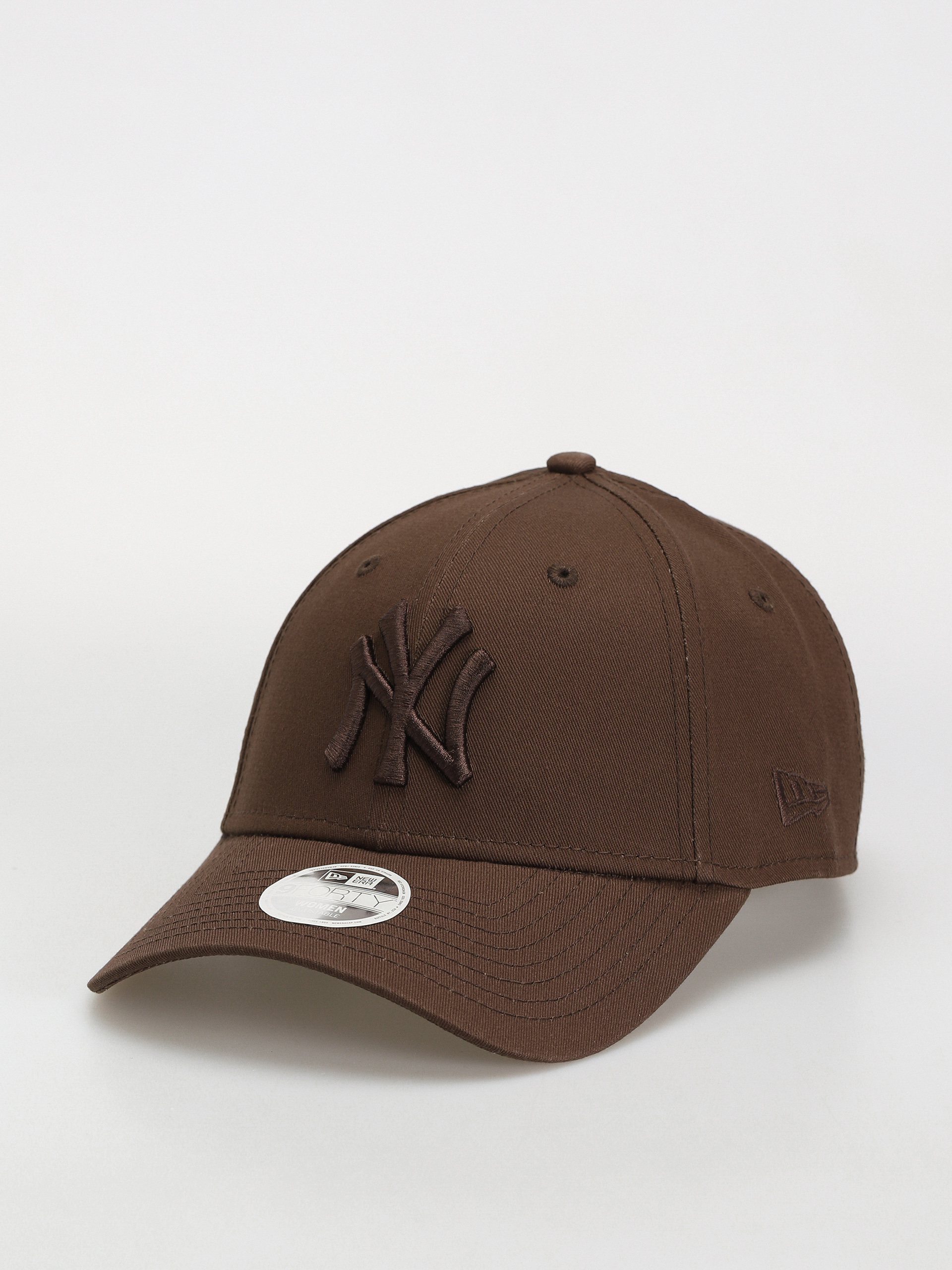 New Era NY Yankees Brown 100% Genuine Leather Hat Adjustable OSFM MLB Cap NWT New Era New York Yankees Leather 9Forty Adjustable Cap in  main image 2