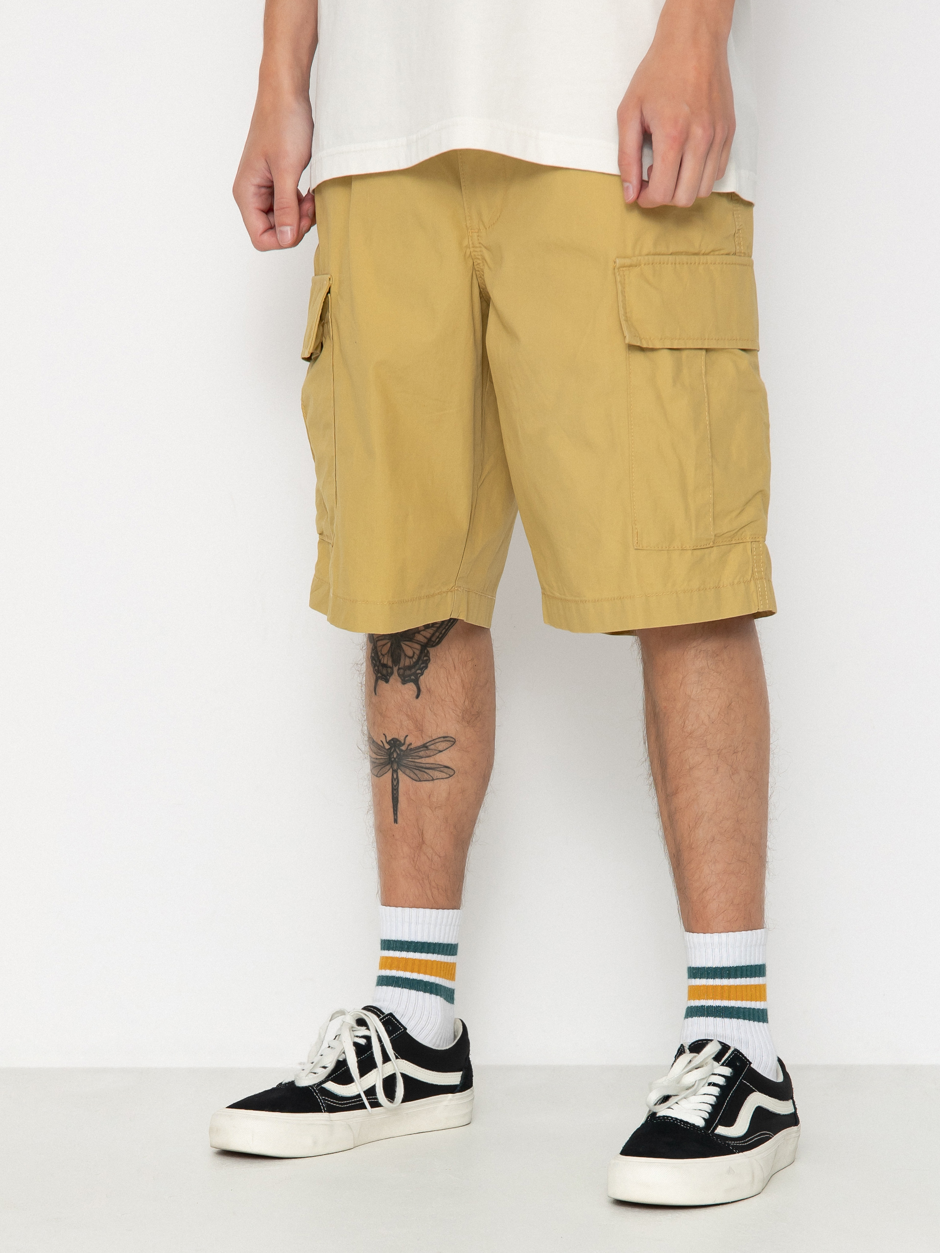 Yellow vans shorts shops